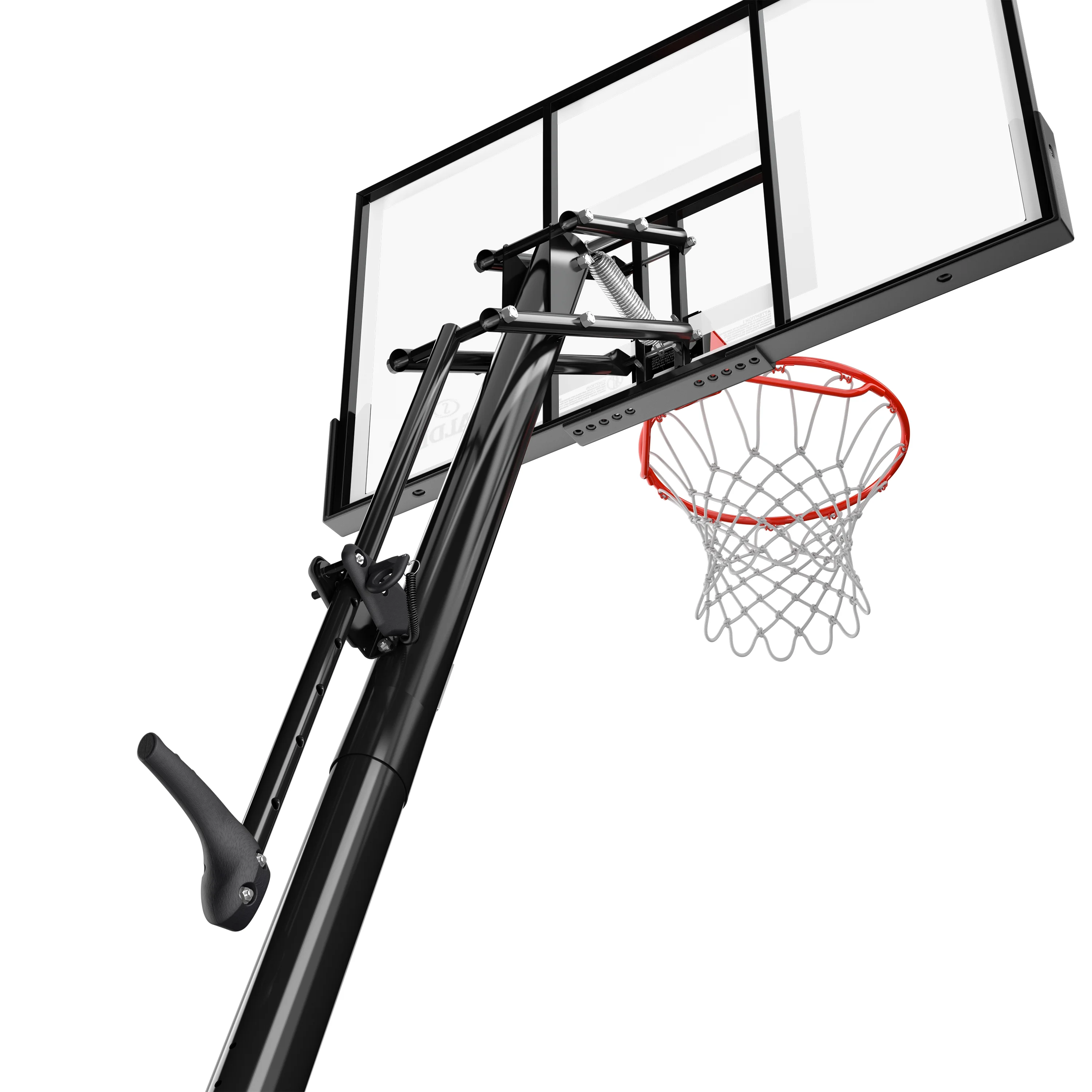 Spalding 54-Inch Portable Basketball Hoop with Shatter-Proof Polycarbonate Backboard, Adjustable ExactaHeight System & Pro Slam Rim-Outdoor Play