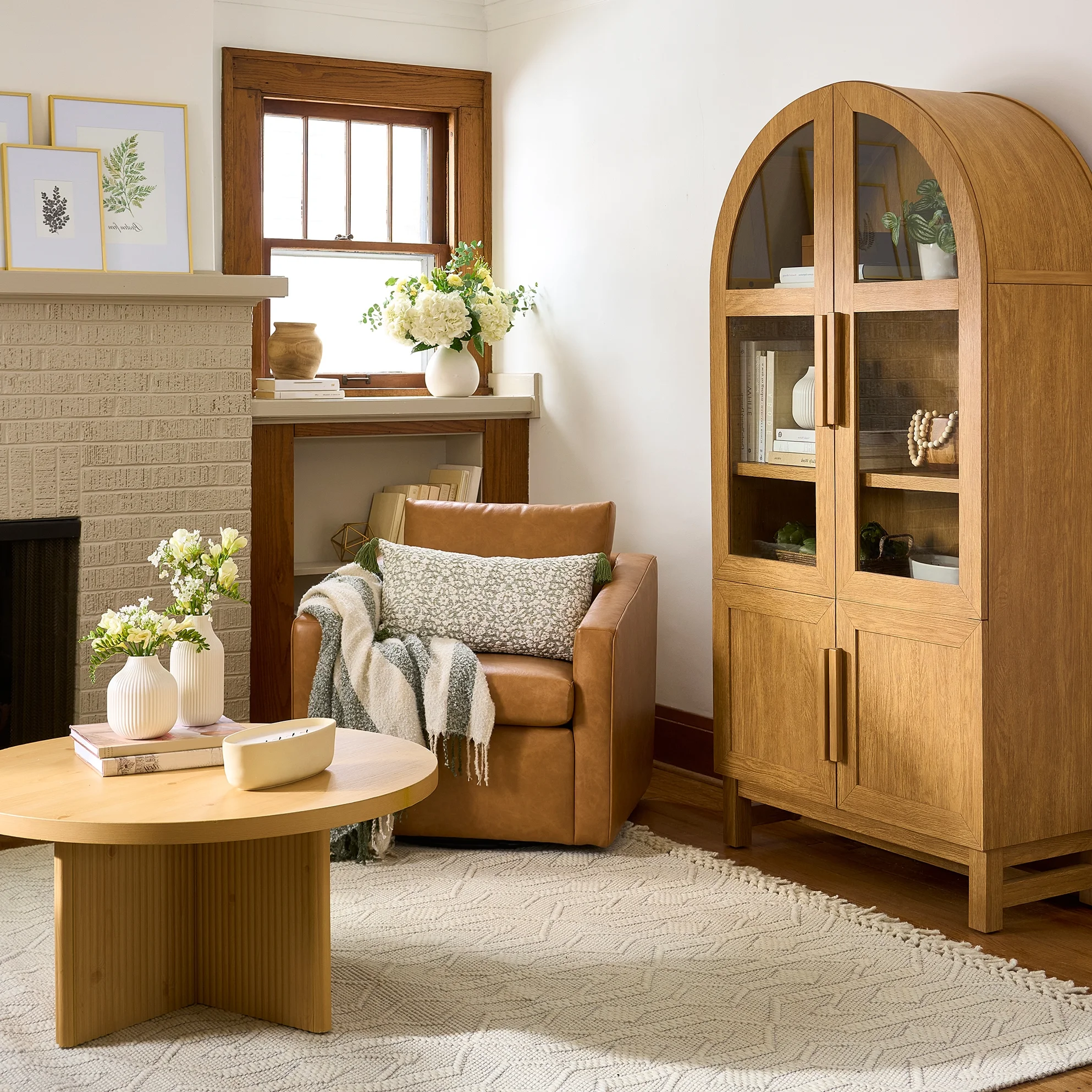 Better Homes & Gardens Juliet Kitchen Rounded Arch Cabinet, Rich Black