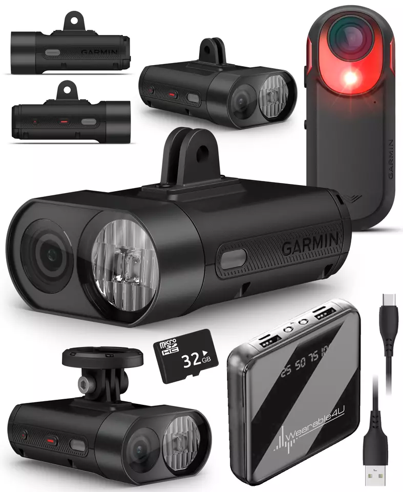 Garmin Varia Vue, Cycling Headlight and 4k Camera, Light Intensity up to 600 Lumens, Crystal-Clear Video Recording, Incident Detection while Cycling
