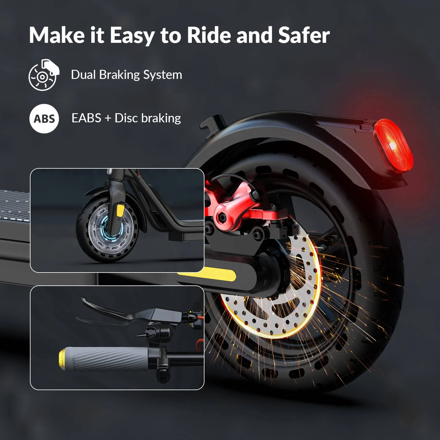 5TH WHEEL W16S 300W Electric Scooter with Turn Signal, 8.5�� Solid Tires, 18mph & 12Miles Range, Folding Commuting E-Scooter for Adults with APP Control