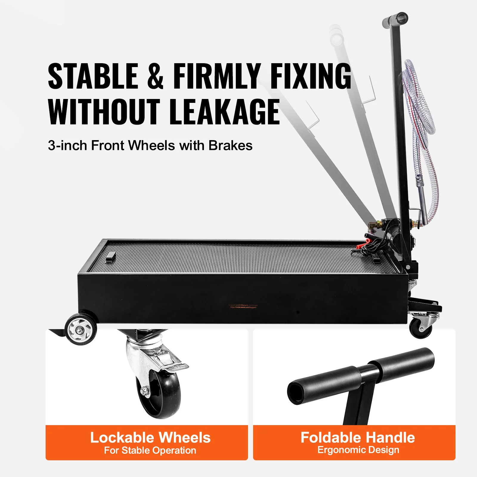 VEVOR Low Profile Oil Drain Pan 20 Gallon Oil Drain Pan with 180W Electric Pump