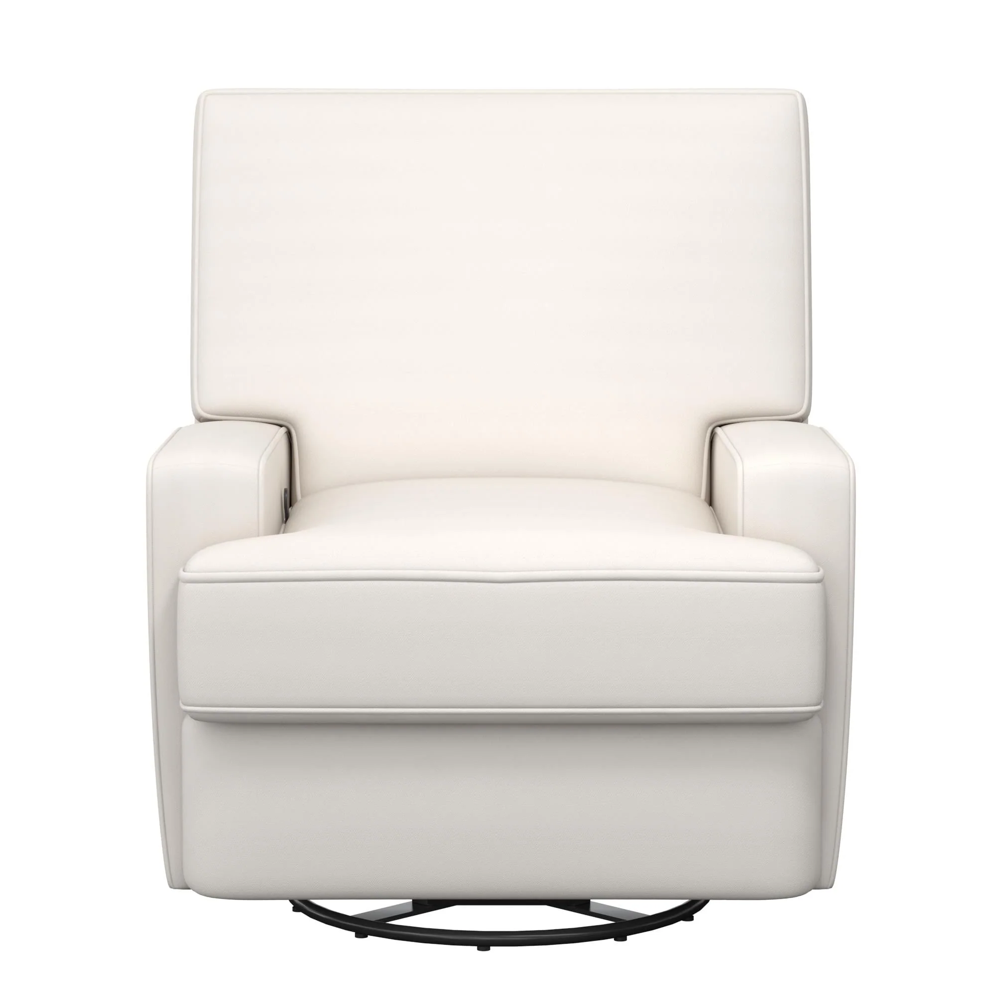 Baby Relax Rylan 4-in-1 Swivel Glider Rocker Recliner Chair, White Linen