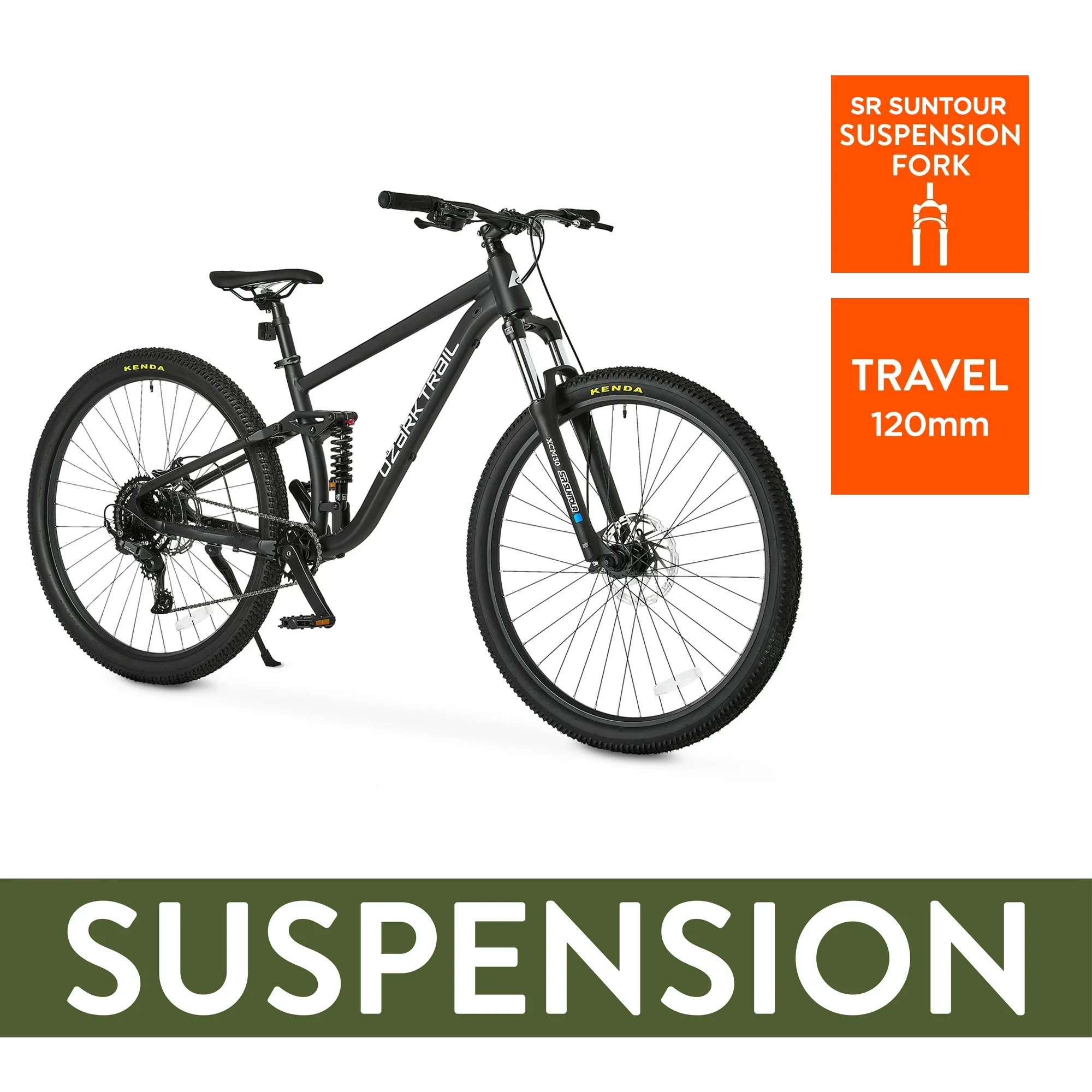 Ozark Trail FS.2 Slalom Full Suspension Mountain Bike, 29