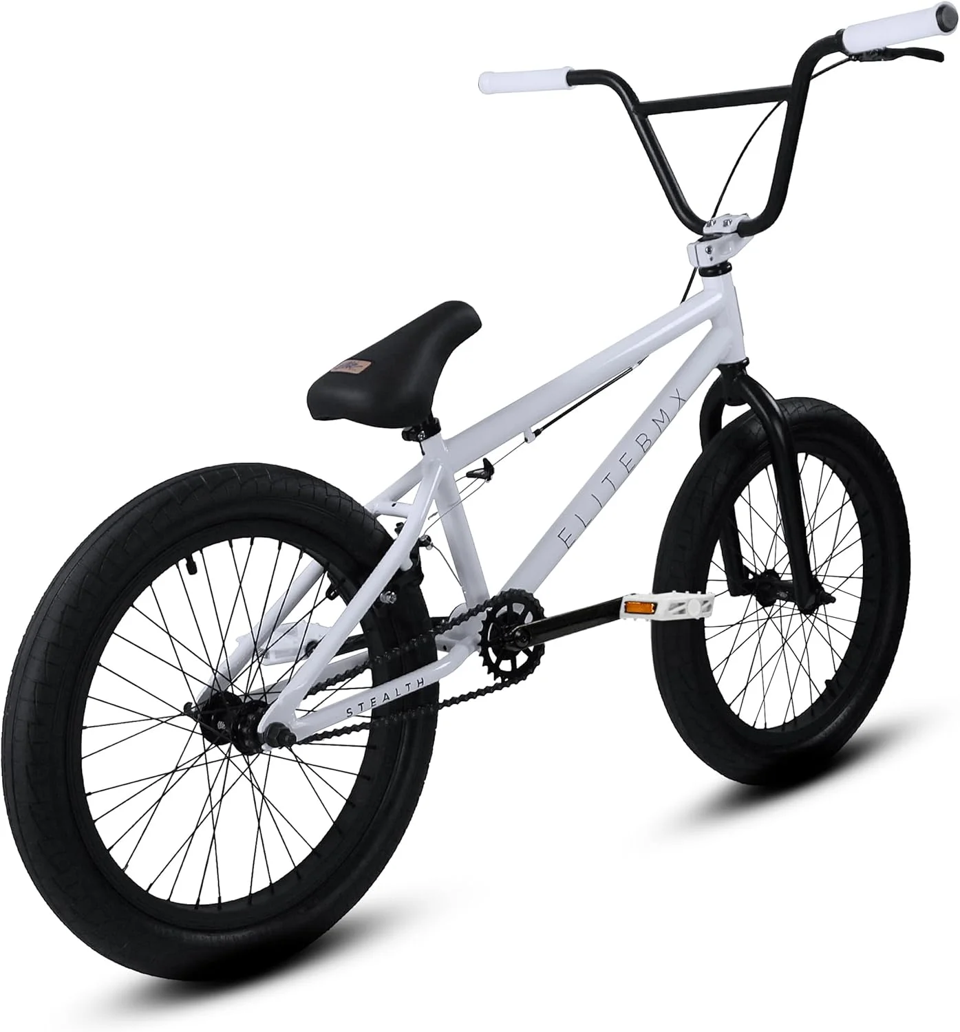 Elite BMX Bicycle 20�� Freestyle Bike - Stealth Blue Purple Ideal for Ages 7 to 18 Years