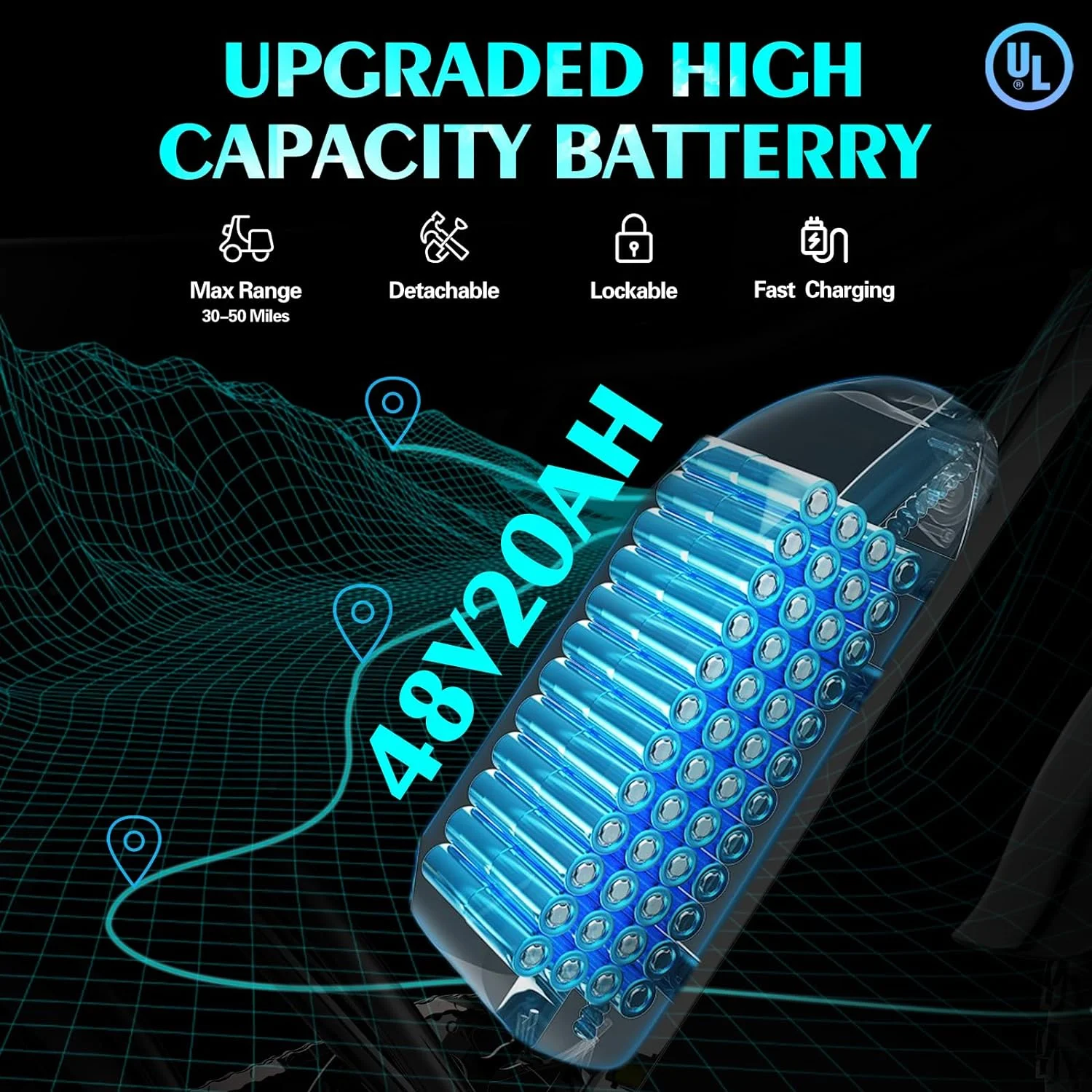 Ridstar Electric Bike for Adults,Peak 1500W 30MPH,48V 15.6Ah Electric Bicycle,Full Suspension Mountain Bike UL2849