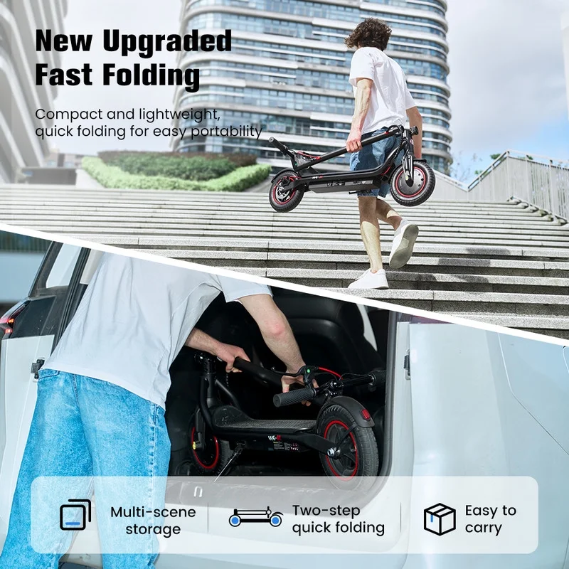 iScooter Electric Scooter Adult, 350W Motor, 21 Miles Long Range, 19 mph & 8.5