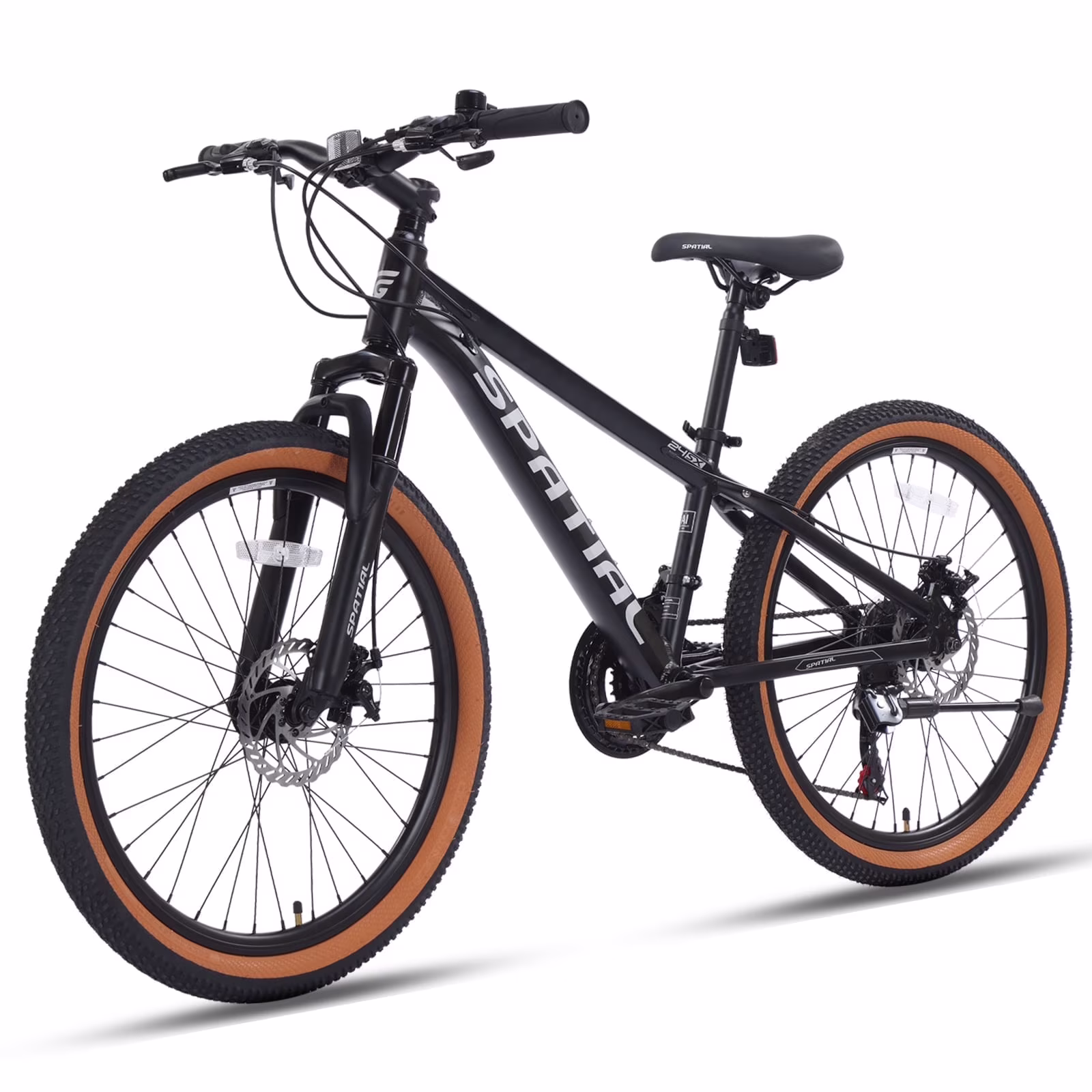 SPATIAL 24 inch Mountain Bicycle for Teenagers,21-Speed Gears MTB Mountain Bikes,Aluminum Frame Dual Disc Brakes