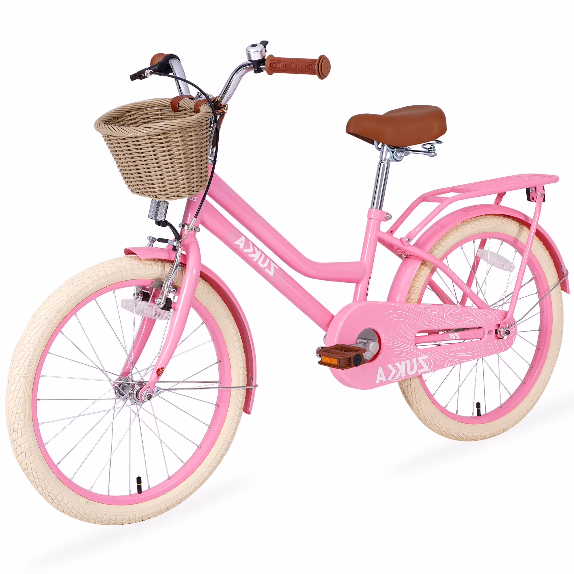 Girls Bike with Basket for Kids 7-10, 20