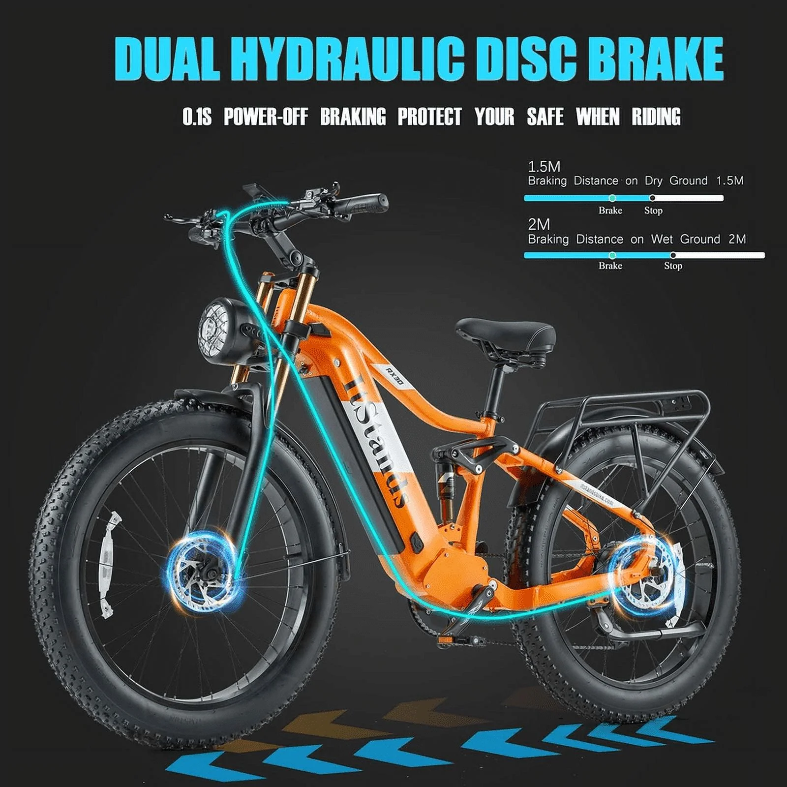 Dual Motors AWD 2000W Electric Bike for Adult 26'', UL2849 48V 30AH Removable Battery E-mountain bike 4.0 Fat Tire up to 35MPH&120Miles Long Range Off-road Ebike Beach Dual Hydraulic&Brakes E-Bicycle