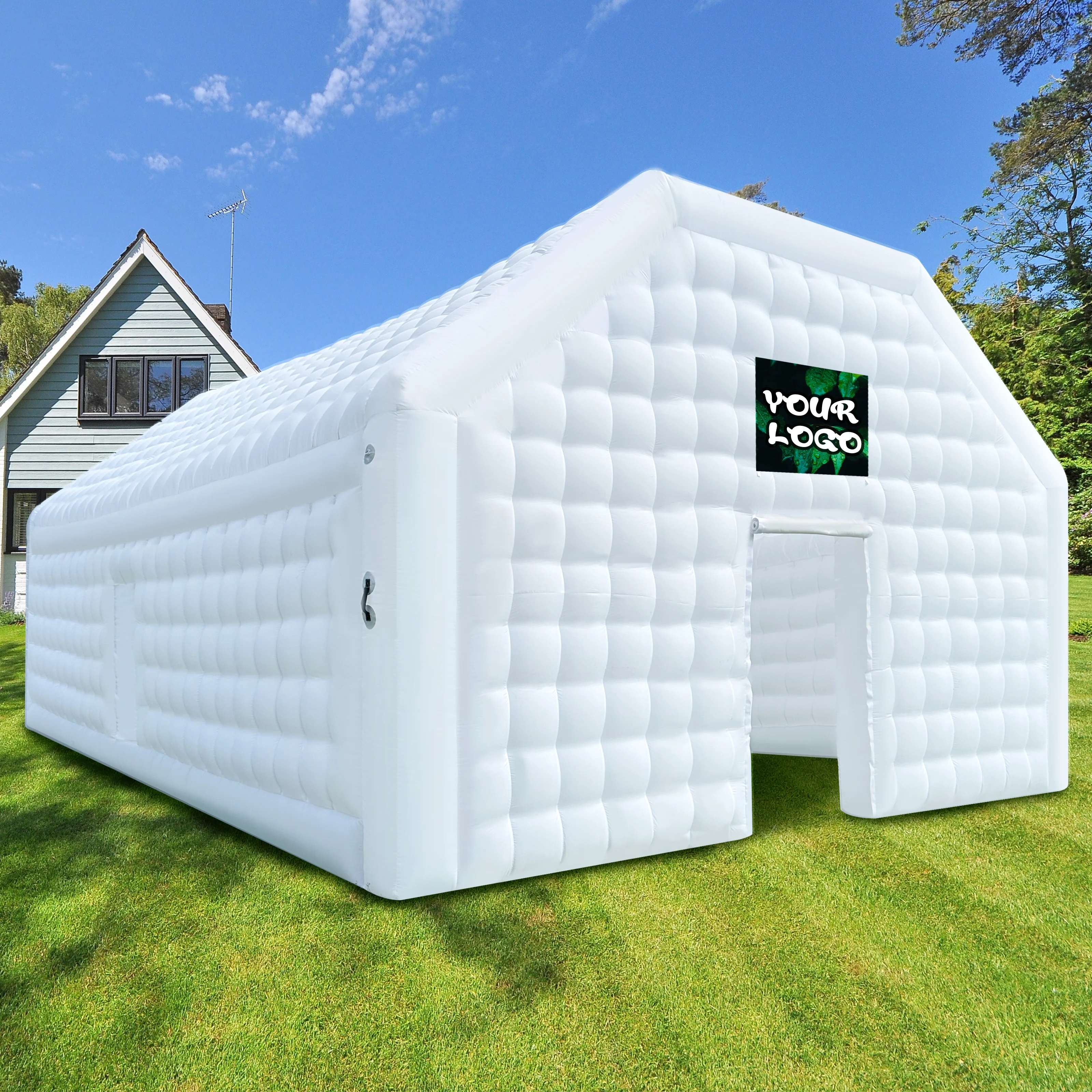 WARSUN 60 Person Large inflatable Party Tent with Disco Cube