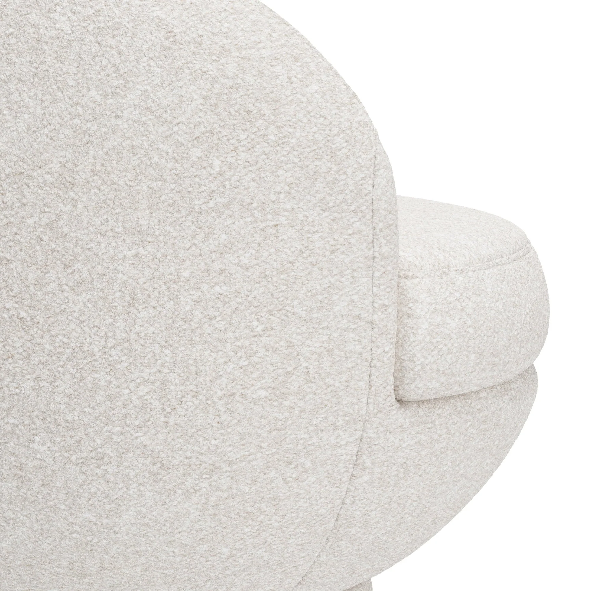 Hillsdale Boulder Upholstered Swivel Storage Chair, Ash White