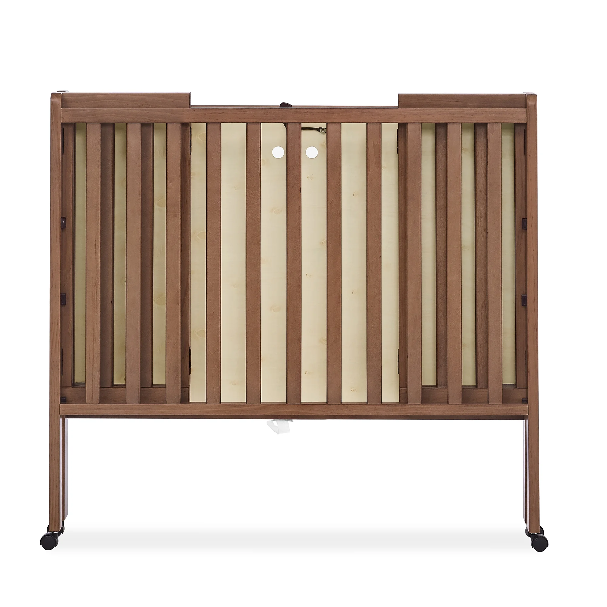 Delta Children Lee Portable Folding Mini Crib with 1.5-Inch Mattress - Greenguard Gold Certified, Bianca White