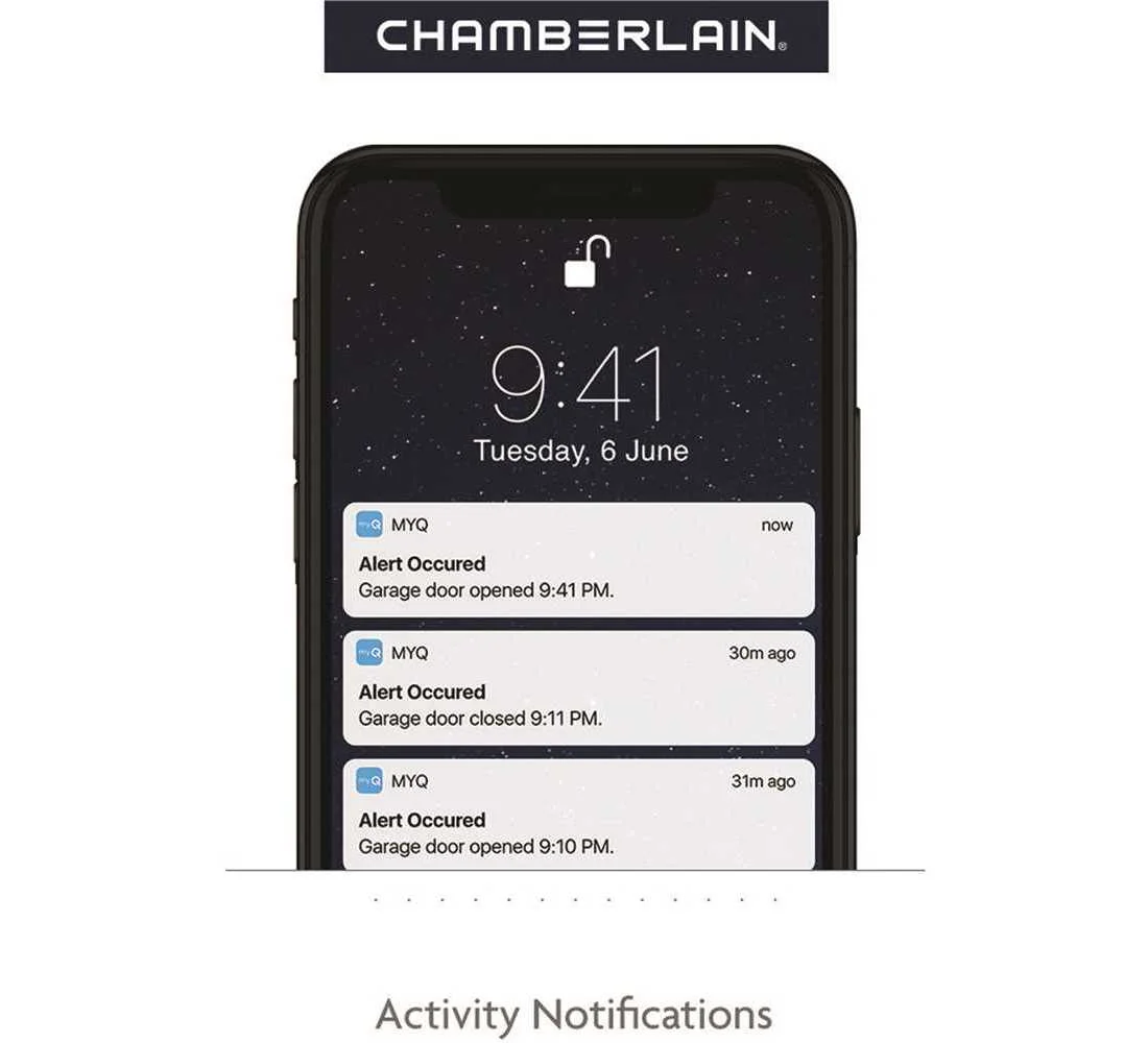 Chamberlain Garage Door Opener, 0.5 HP with Smartphone Control Bluetooth Technology