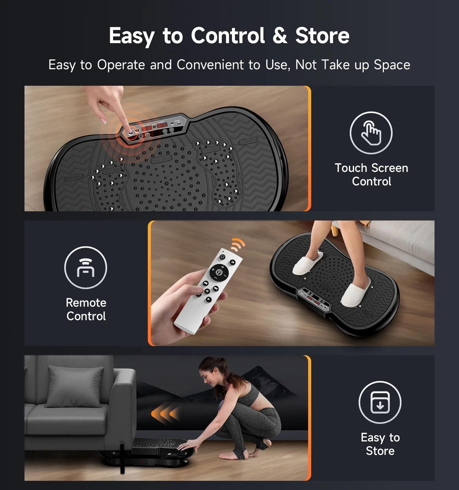 LNOW Full Body Vibration Plate Exercise Machine for Lymphatic Drainage, Muscle Toner with Bluetooth & Massage Pedals, Workout Vibration Platform for Home Fitness 400lbs