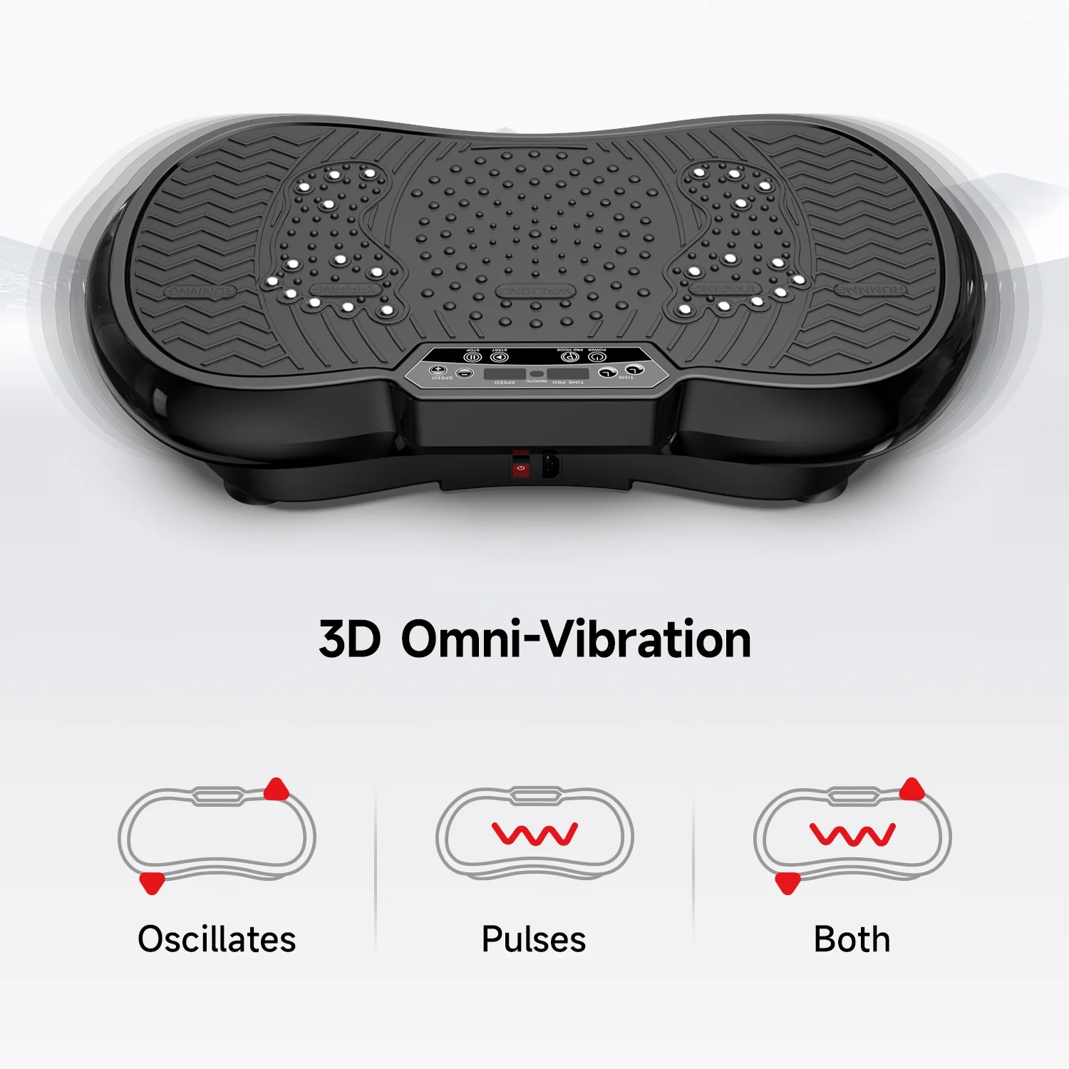 LNOW Full Body Vibration Plate Exercise Machine for Lymphatic Drainage, Muscle Toner with Bluetooth & Massage Pedals, Workout Vibration Platform for Home Fitness 400lbs