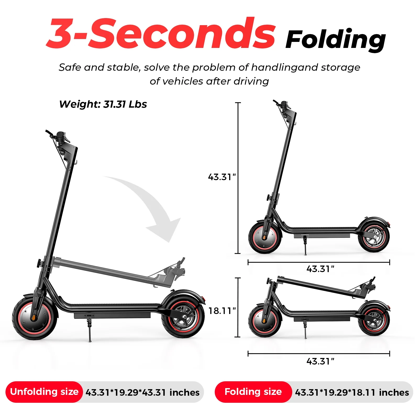 iScooter Electric Scooter Adult, 350W Motor, 21 Miles Long Range, 19 mph & 8.5