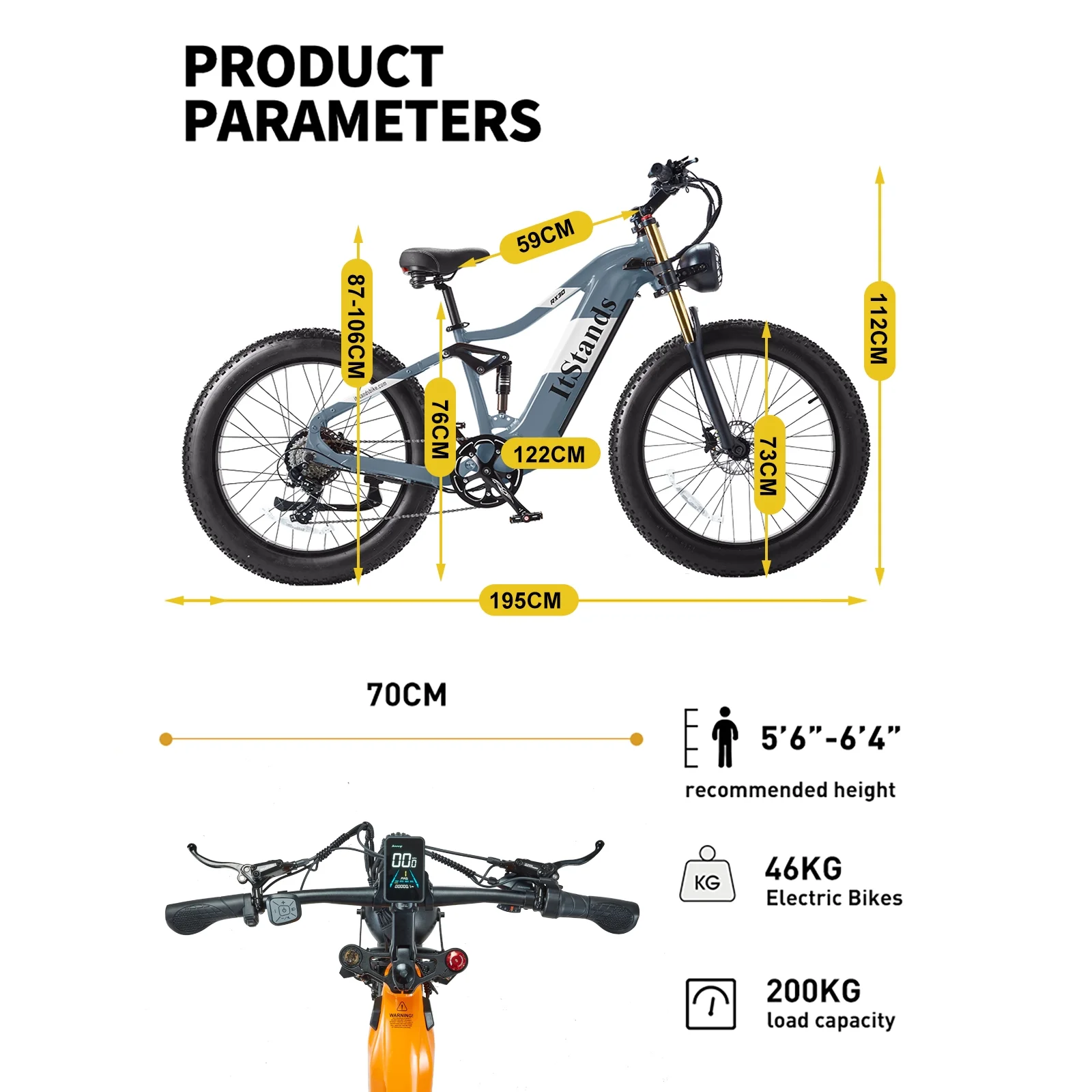 Dual Motors AWD 2000W Electric Bike for Adult 26'', UL2849 48V 60AH Removable Battery E-mountain bike 4'' Fat Tire up to 35MPH&200Miles Long Range Off Road Ebike Beach Dual Hydraulic&Brakes E-Bicycle