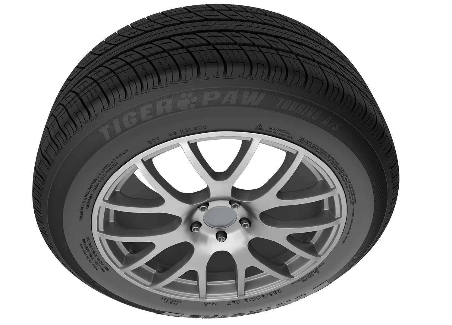 Uniroyal Tiger Paw Touring A/S DT All Season 205/50R17 93V XL Passenger Tire
