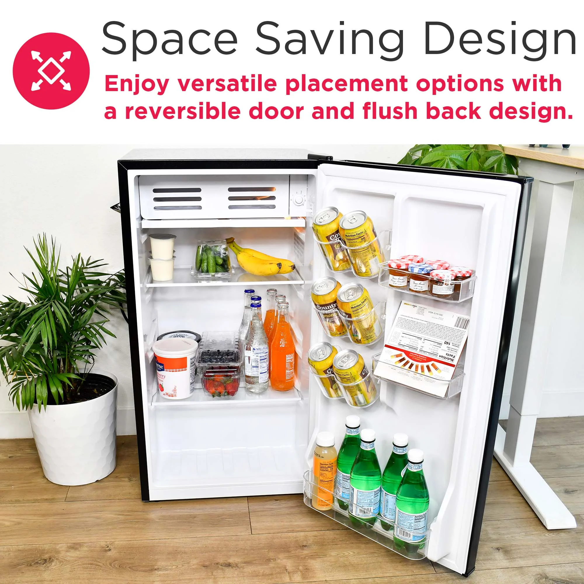 Frigidaire EFR376-C-PINK 3.2-Cu.-Ft. 65-Watt Retro Bar Fridge with Side Bottle Opener (Pink)