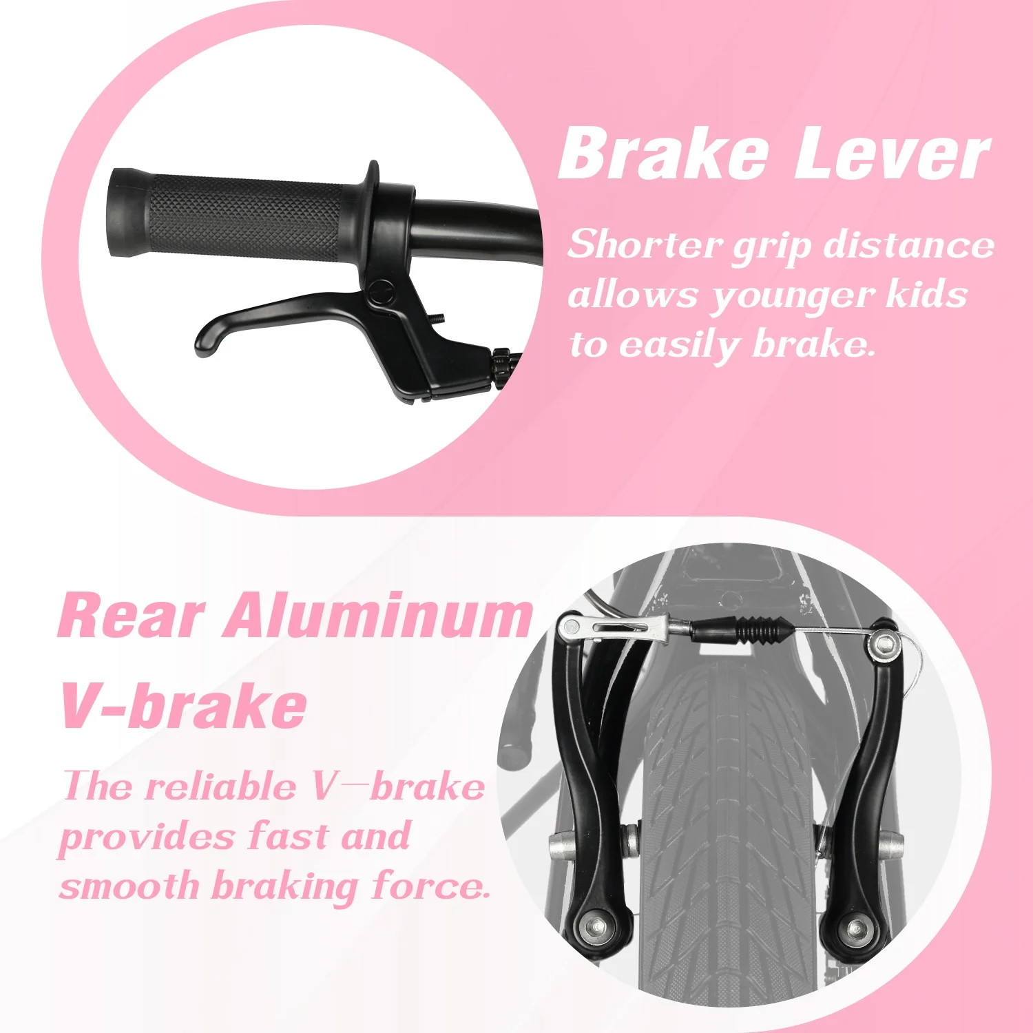 Glerc 14 Inch Little Kids Bike BMX Style Bicycle with Training Wheels Coaster Brake for 3 4 5 Years Old Boys Girls, Blue