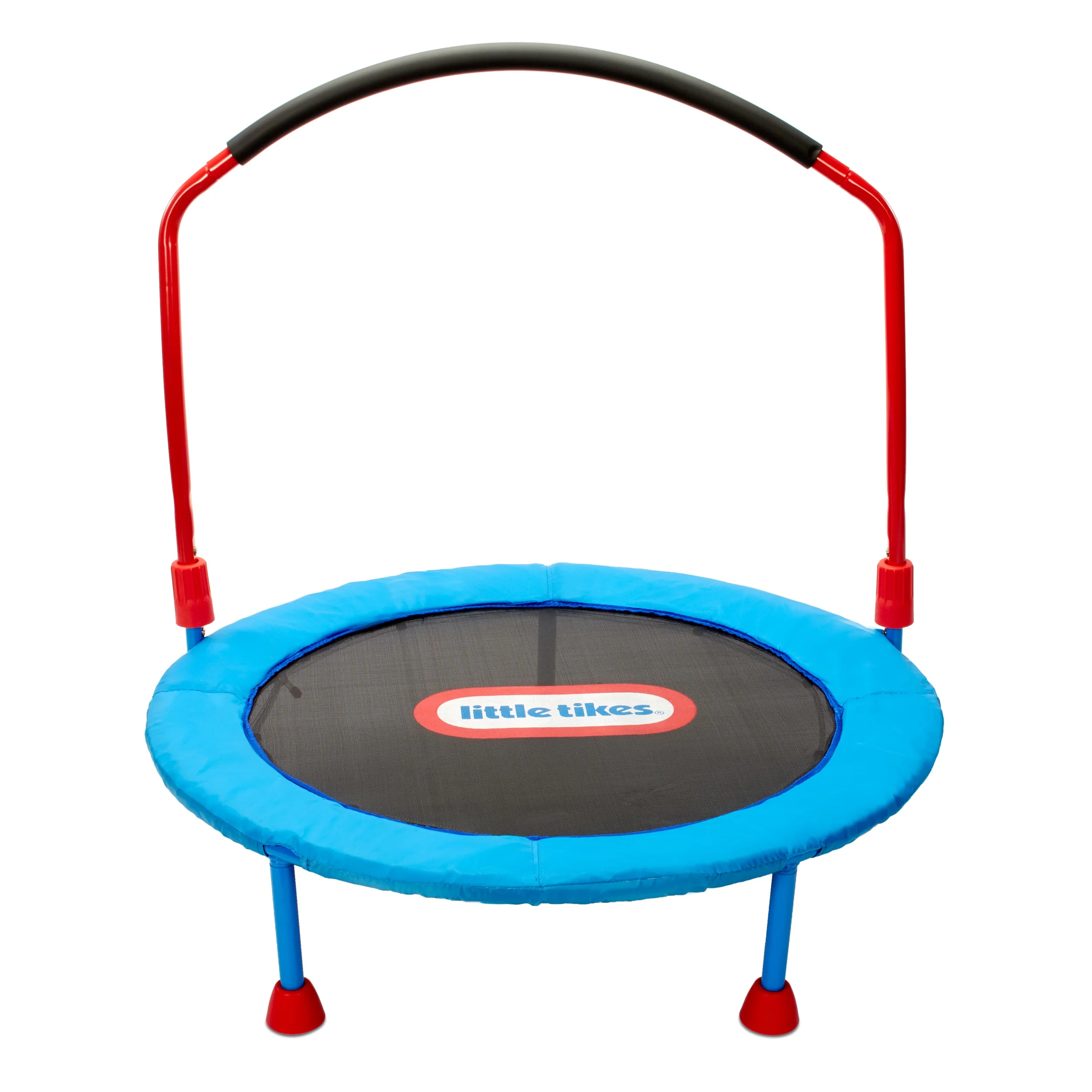 Little Tikes Light Up Easy Store 3-Foot Trampoline, with Hand Rail, Blue
