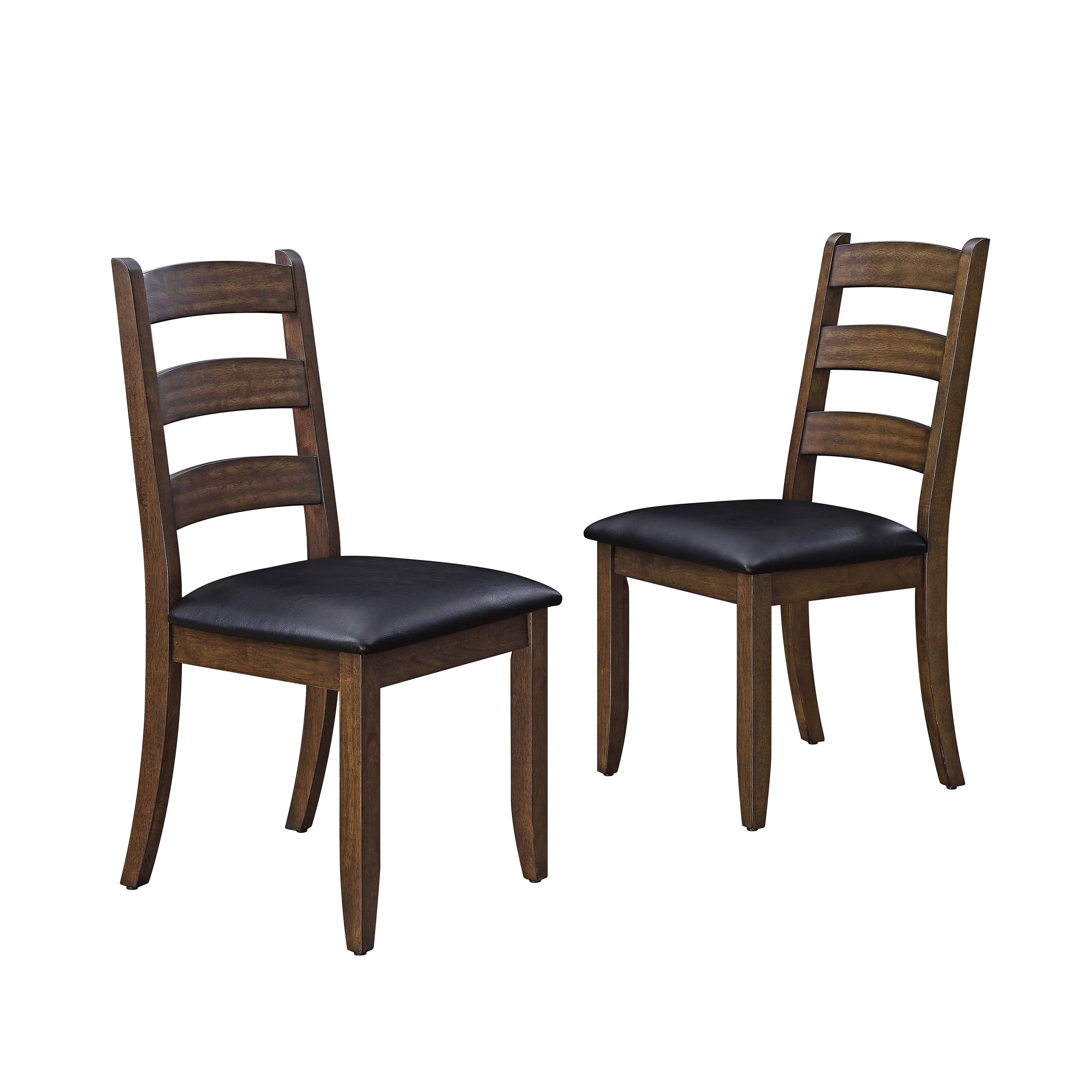 Better Homes & Gardens Granary Modern Farmhouse Ladderback Dining Chairs, Set of 2, Aged Brown Ash
