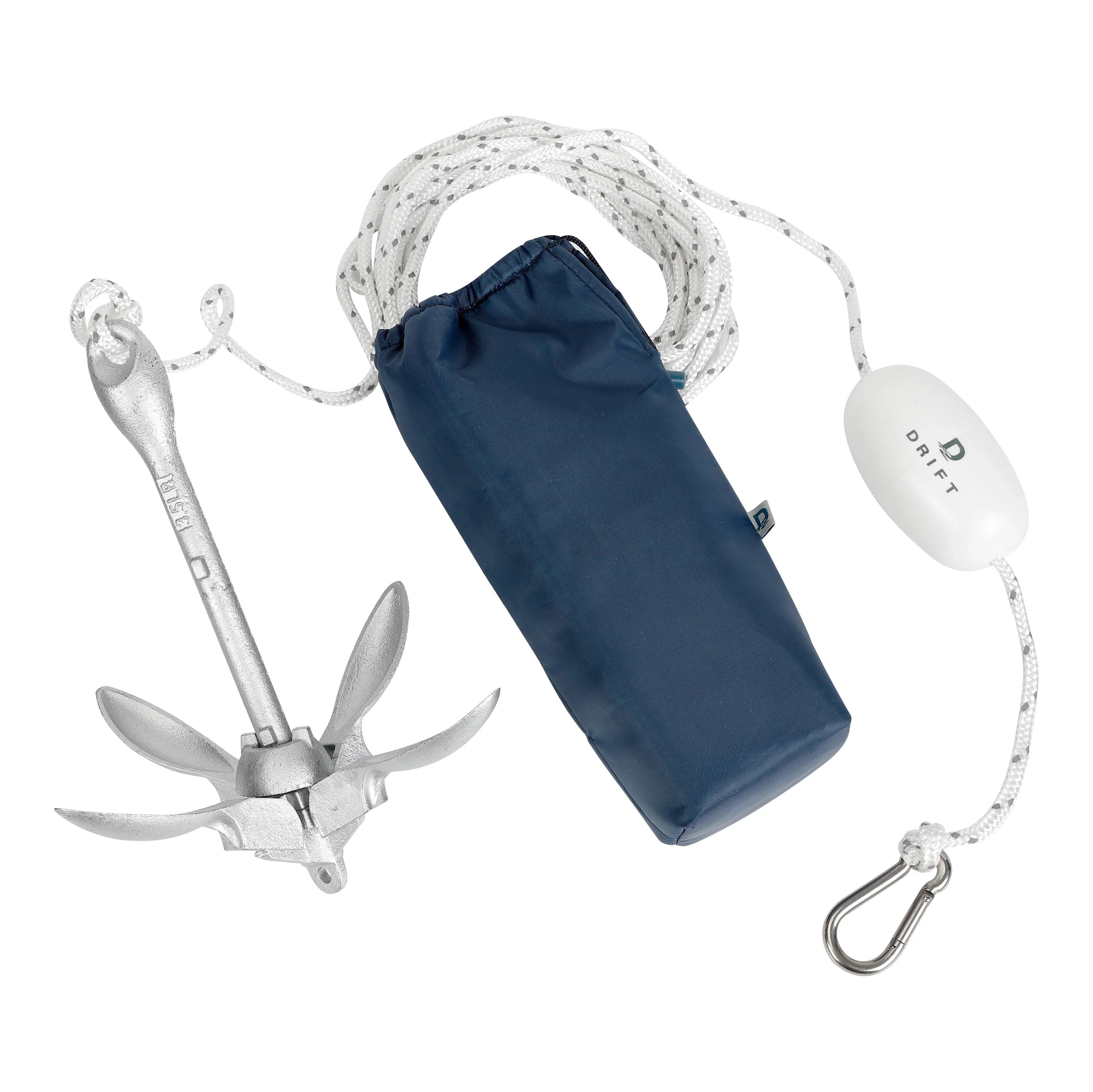 DRIFT 3.5LBS Kayak Anchor Kit with Buoy and Carry Bag