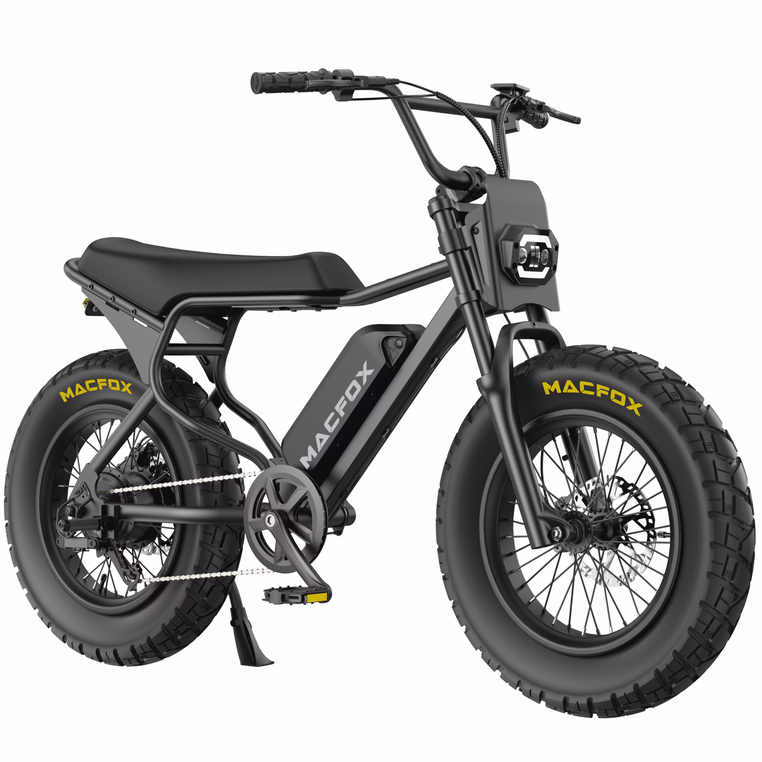 MACFOX X7 Adult Electric Bike, 750W E-Bike, 25 MPH, 48V 13Ah removable battery, 35-mile range, hydraulic brakes, upgraded 20x5.0 wide rear tire.