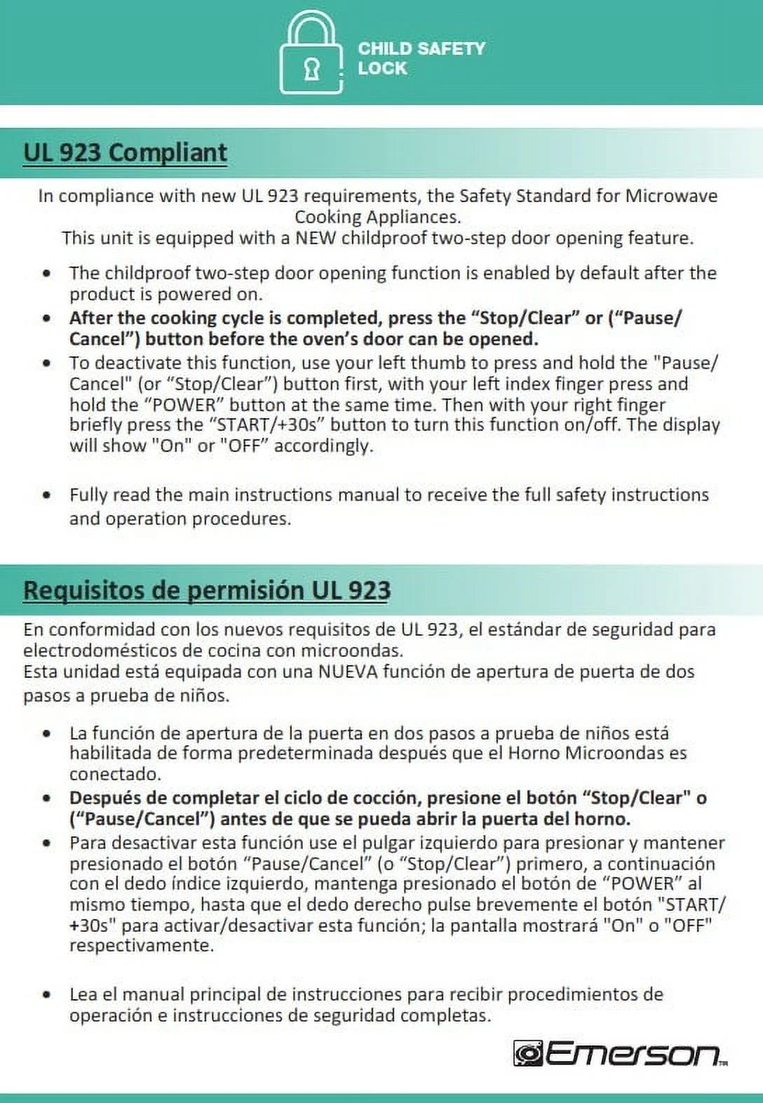 Emerson 0.7 Cu Ft Silver Mirror Finish, Countertop Microwave Oven, MW7601SL