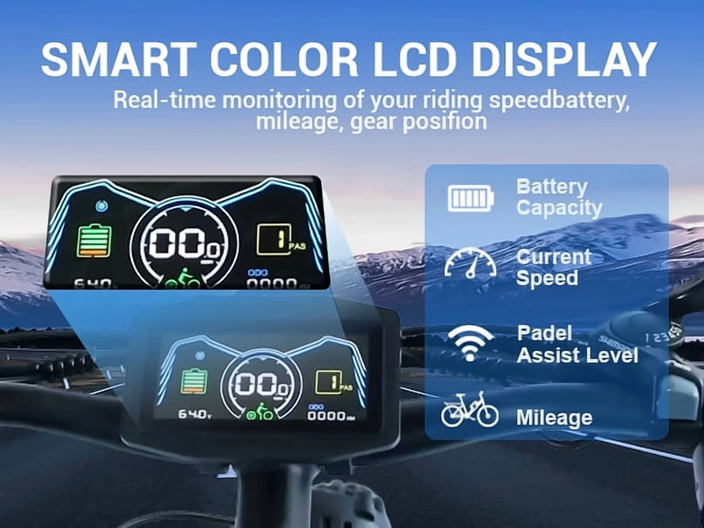 5000W (Peak) Electric-Bike for Adults, 60V 25AH Battery Electric Motorcycle, Dual-Motor-Ebike 50MPH Ebike, 26*4.0 Fat Tire Electric-Bicycle, AWD 21-Speed Mountain Bike for All-Road UL 2849