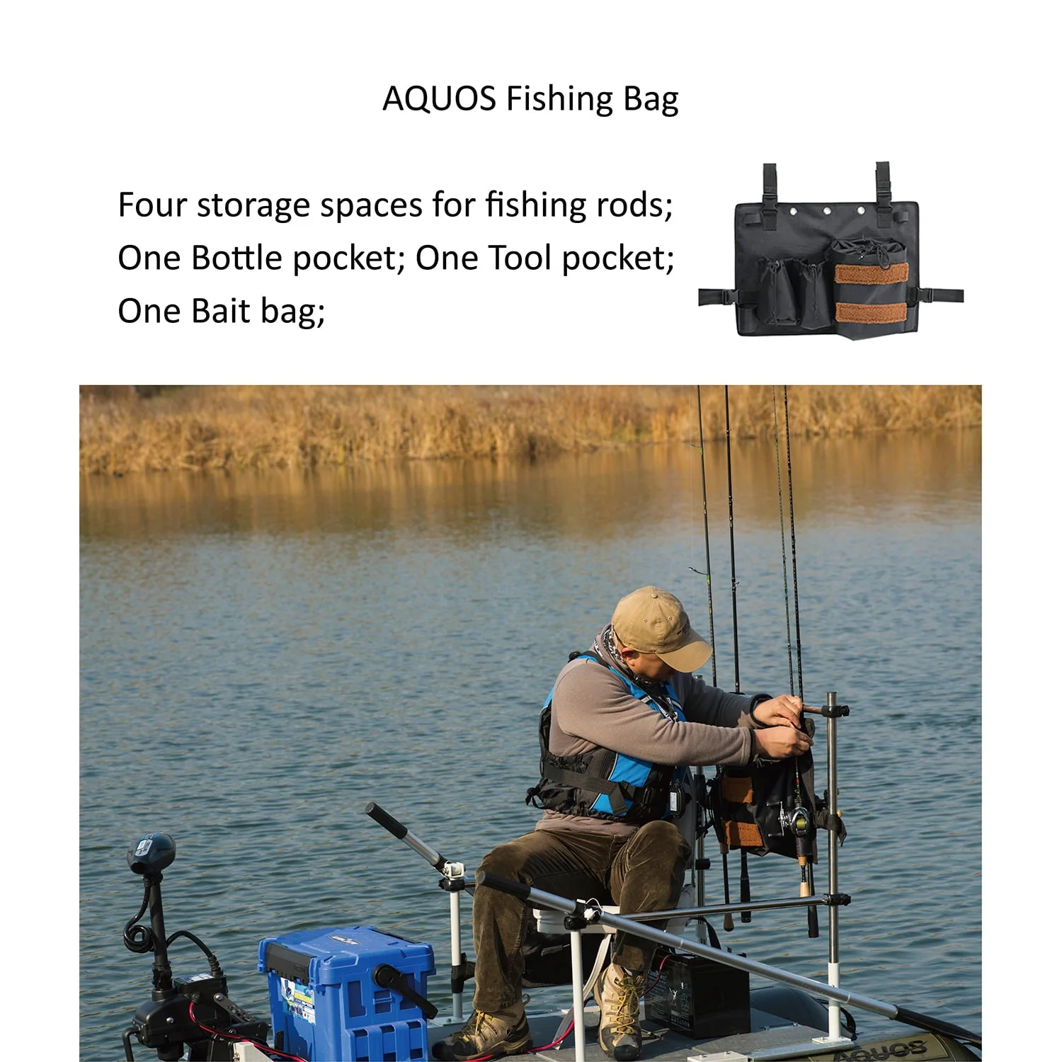 AQUOS Backpack Series 7.5ft Inflatable Pontoon Boat Zodiac Boat