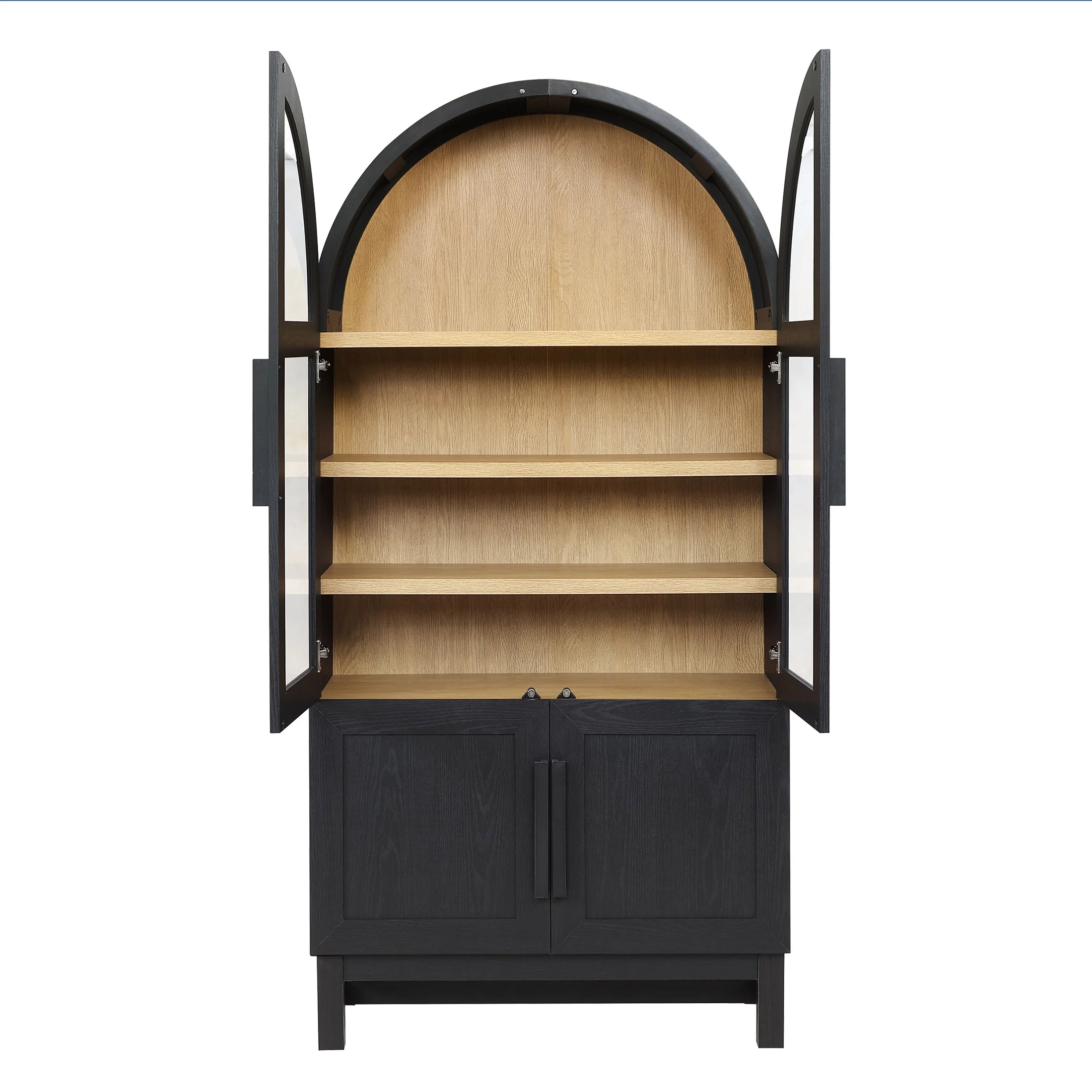 Better Homes & Gardens Juliet Kitchen Rounded Arch Cabinet, Rich Black