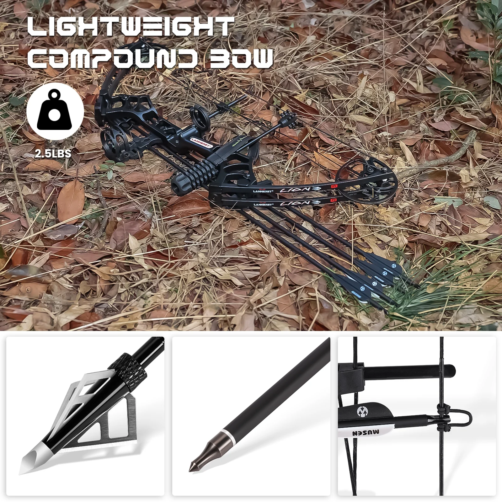 Archery Ready to Hunt Compound Bow Package for Adults and Teens,25