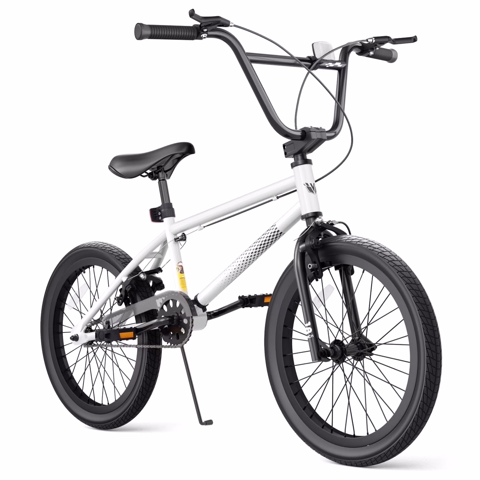 GLAF Freestyle Kids BMX Bike, 20 inch Black Trick Bicycle for Teen and Adults, Carbon Steel Frame Bikes, Ideal for Beginner to Advanced Riders