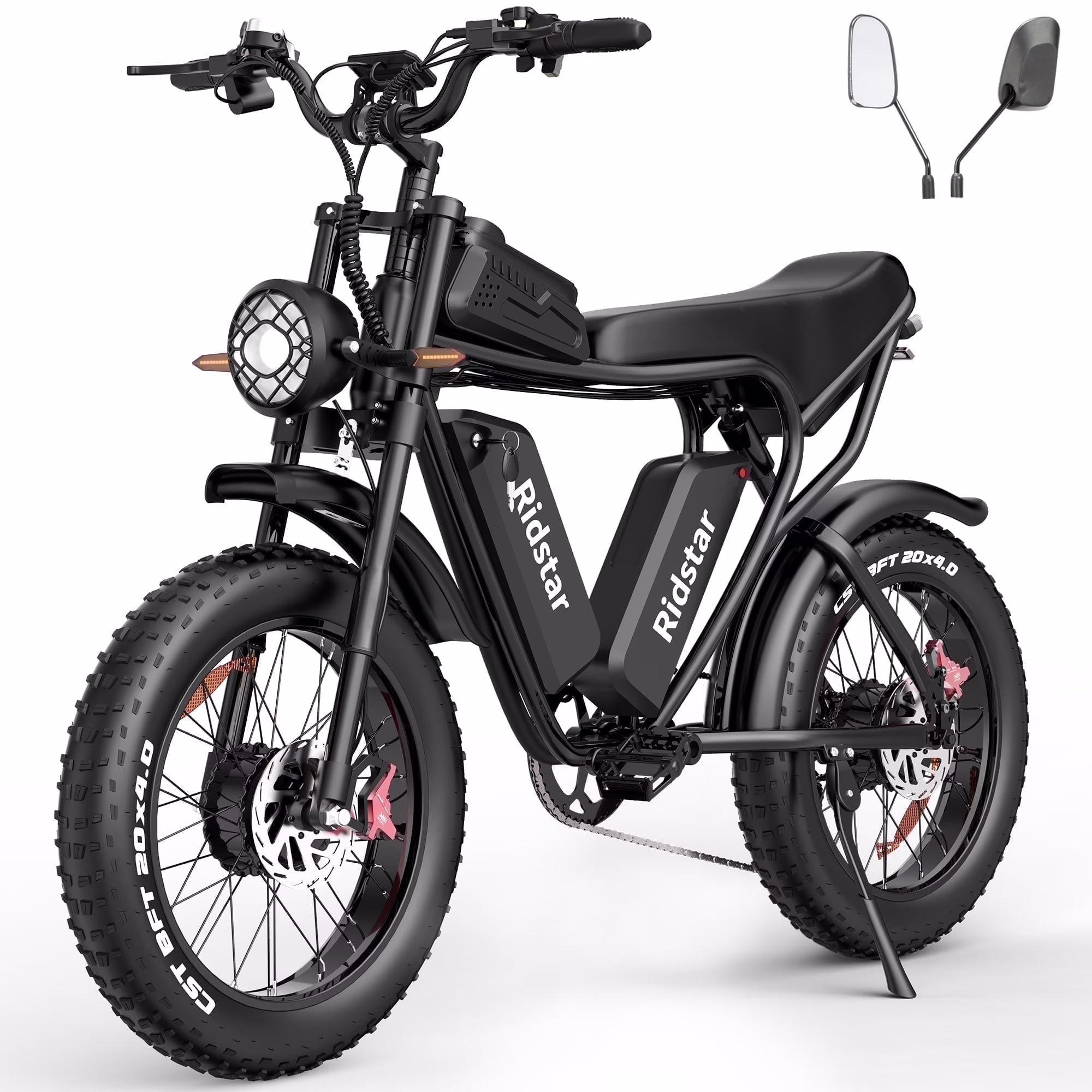 Ridstar Electric Bike for Adults,Peak 1500W 30MPH,48V 15.6Ah Electric Bicycle,Full Suspension Mountain Bike UL2849