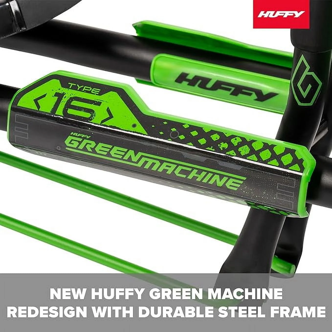 Huffy Adjustable Seat Unisex Kids Drift Trike, Green, 16