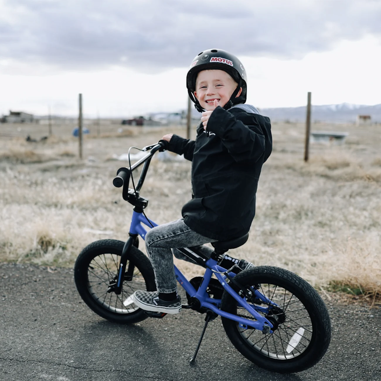 Glerc 14 Inch Little Kids Bike BMX Style Bicycle with Training Wheels Coaster Brake for 3 4 5 Years Old Boys Girls, Blue