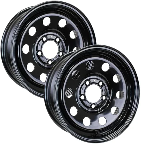 eCustomrim 2-Pack Steel Trailer Wheel Rim Black Modular 15x5 5 Lug On 4.5 in.
