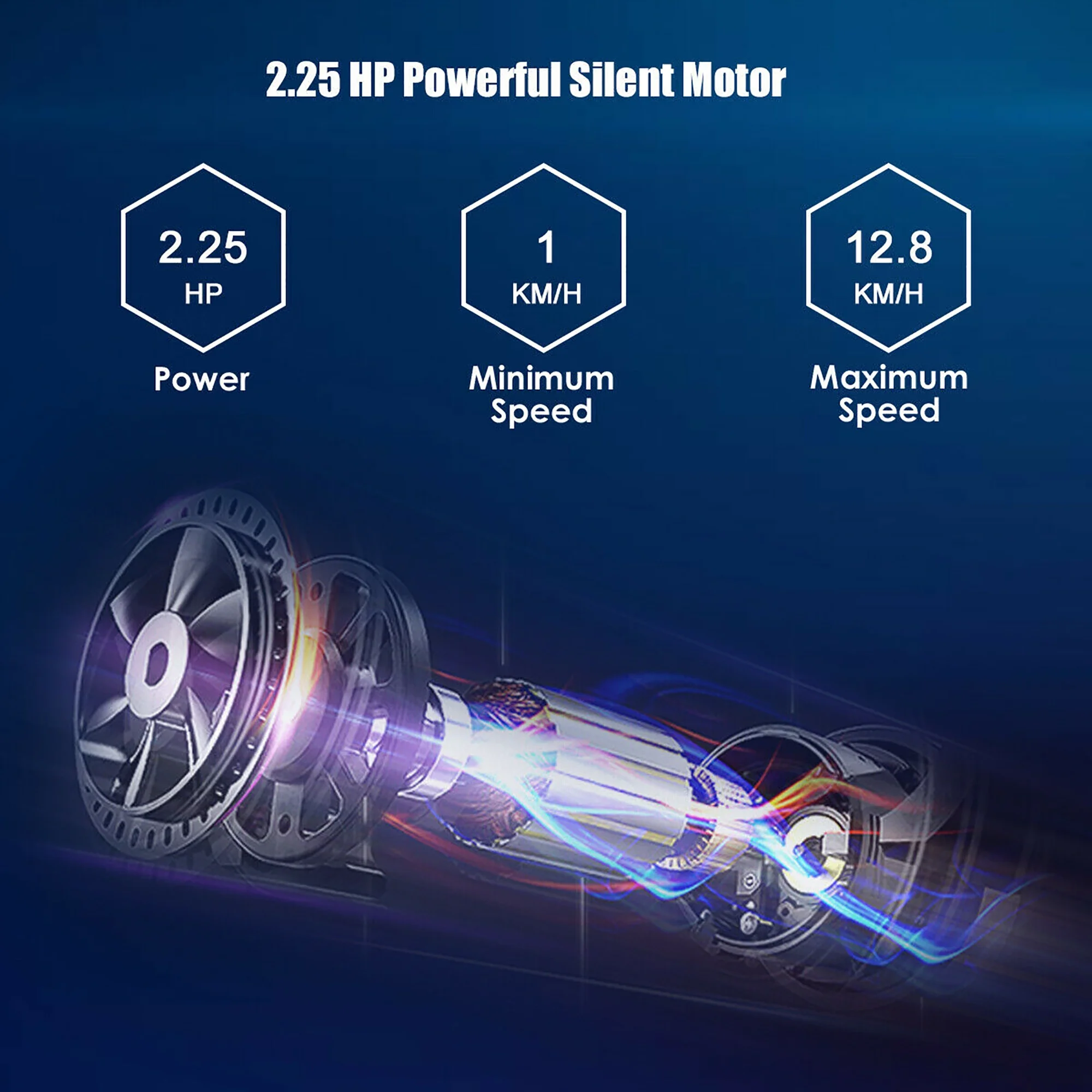 SuperFit 2.25HP Folding Electric Motorized Treadmill With Speaker