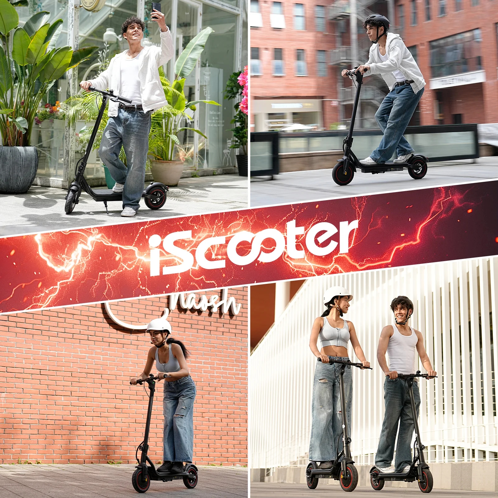 iScooter Electric Scooter Adult, 350W Motor, 21 Miles Long Range, 19 mph & 8.5