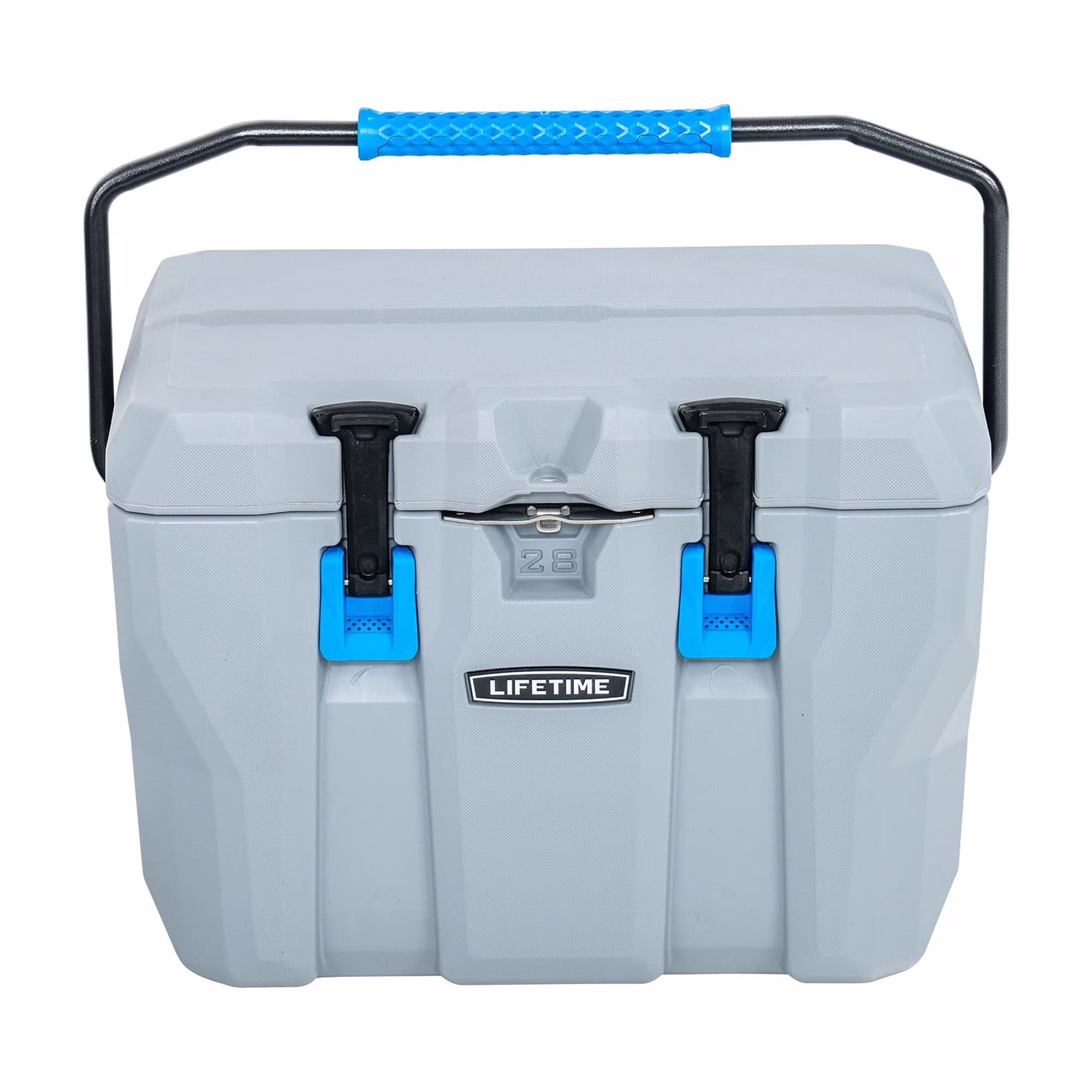 Lifetime 28 qt Bear-Resistant Camping Cooler, Premium High Performance, Ice Retention, Hard Cooler, 20 Can Capacity, Boulder Gray (91289)