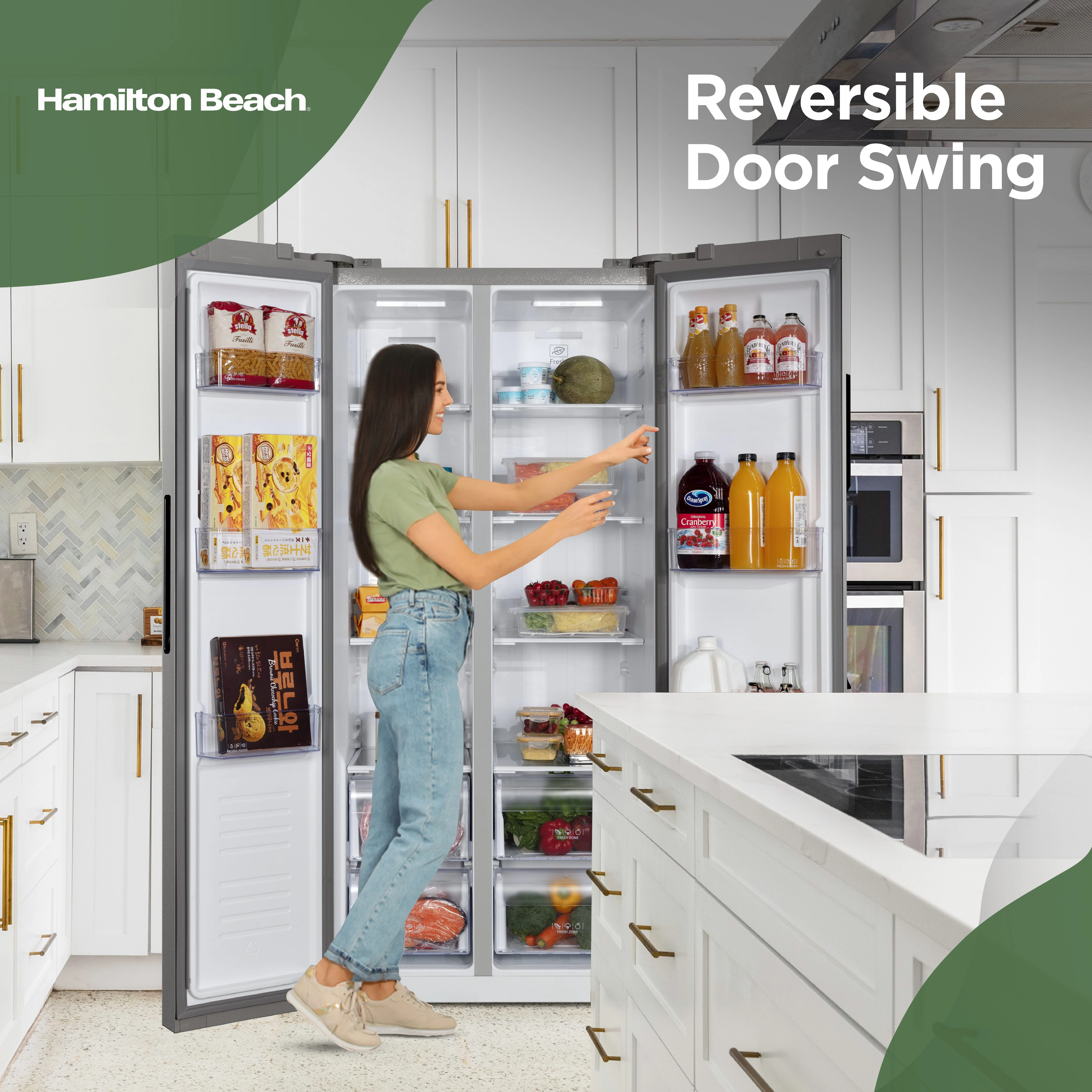 Hamilton Beach 15.6 cu. Ft. Side by side Stainless Refrigerator