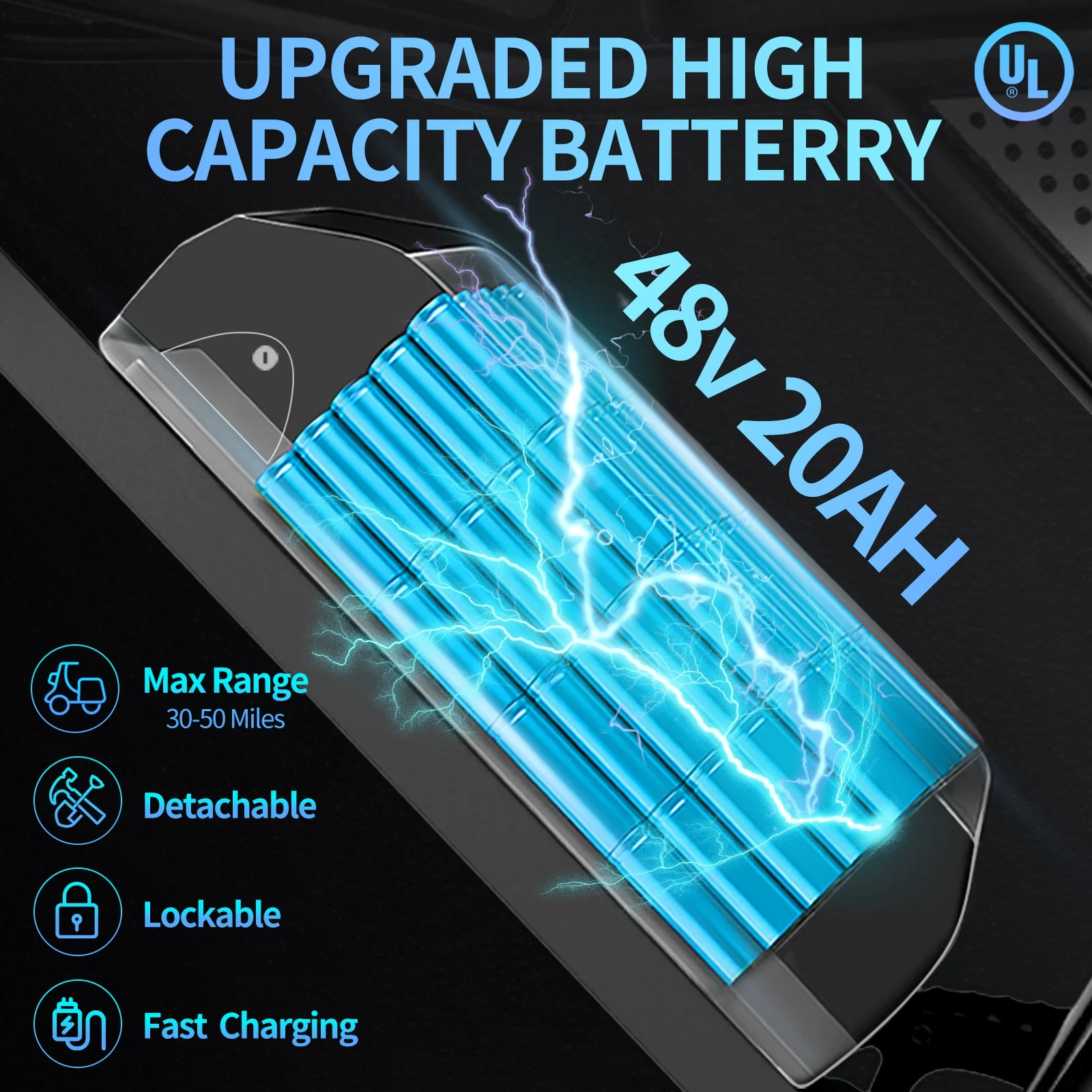 1500W MTB Electric Bicycle 48V 20Ah Removable Battery E-Bike，Electric Bike for Adults 20