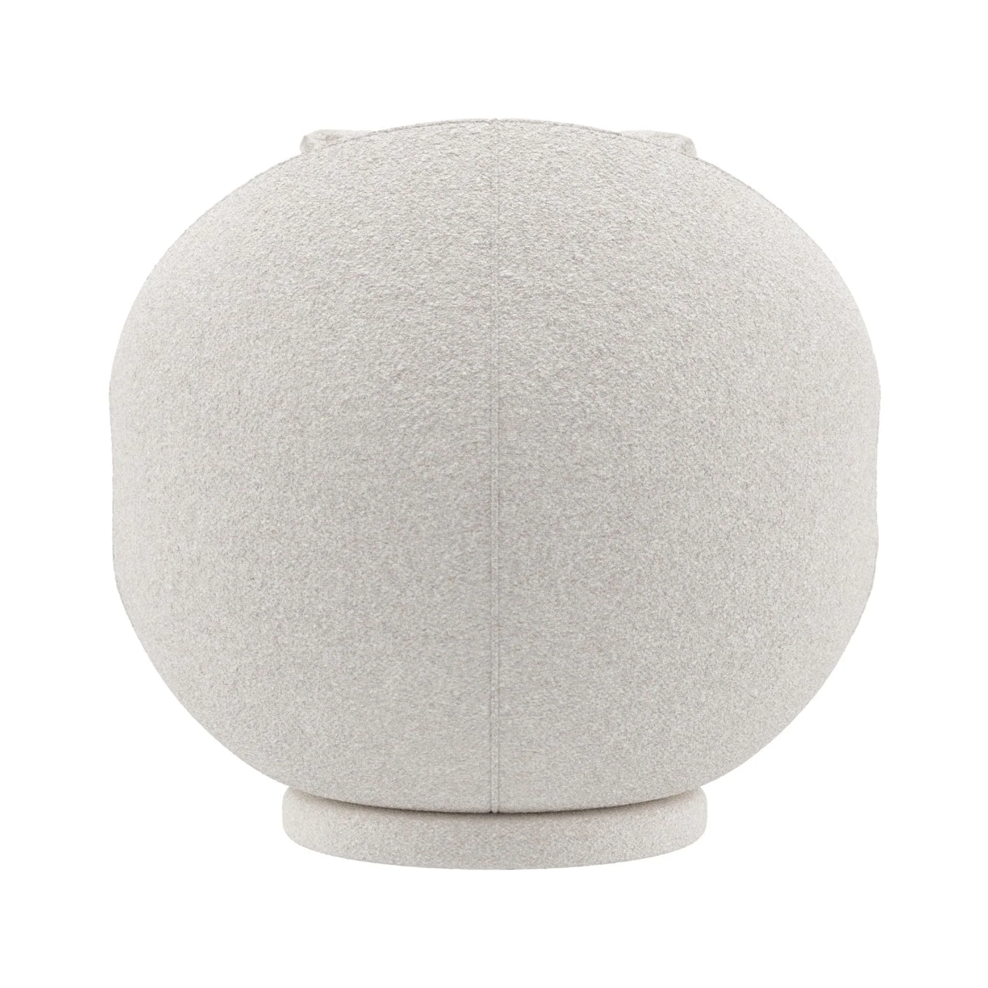 Hillsdale Boulder Upholstered Swivel Storage Chair, Ash White