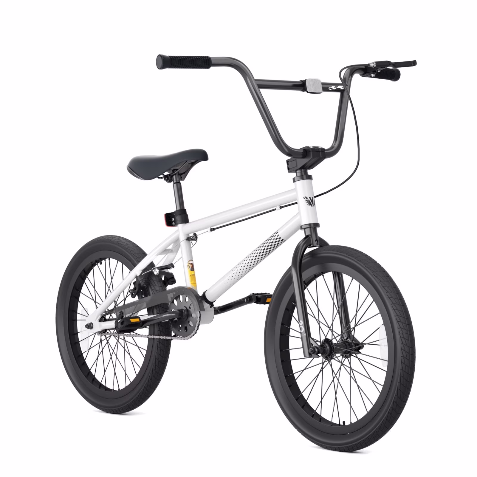 GLAF Freestyle Kids BMX Bike, 20 inch Black Trick Bicycle for Teen and Adults, Carbon Steel Frame Bikes, Ideal for Beginner to Advanced Riders