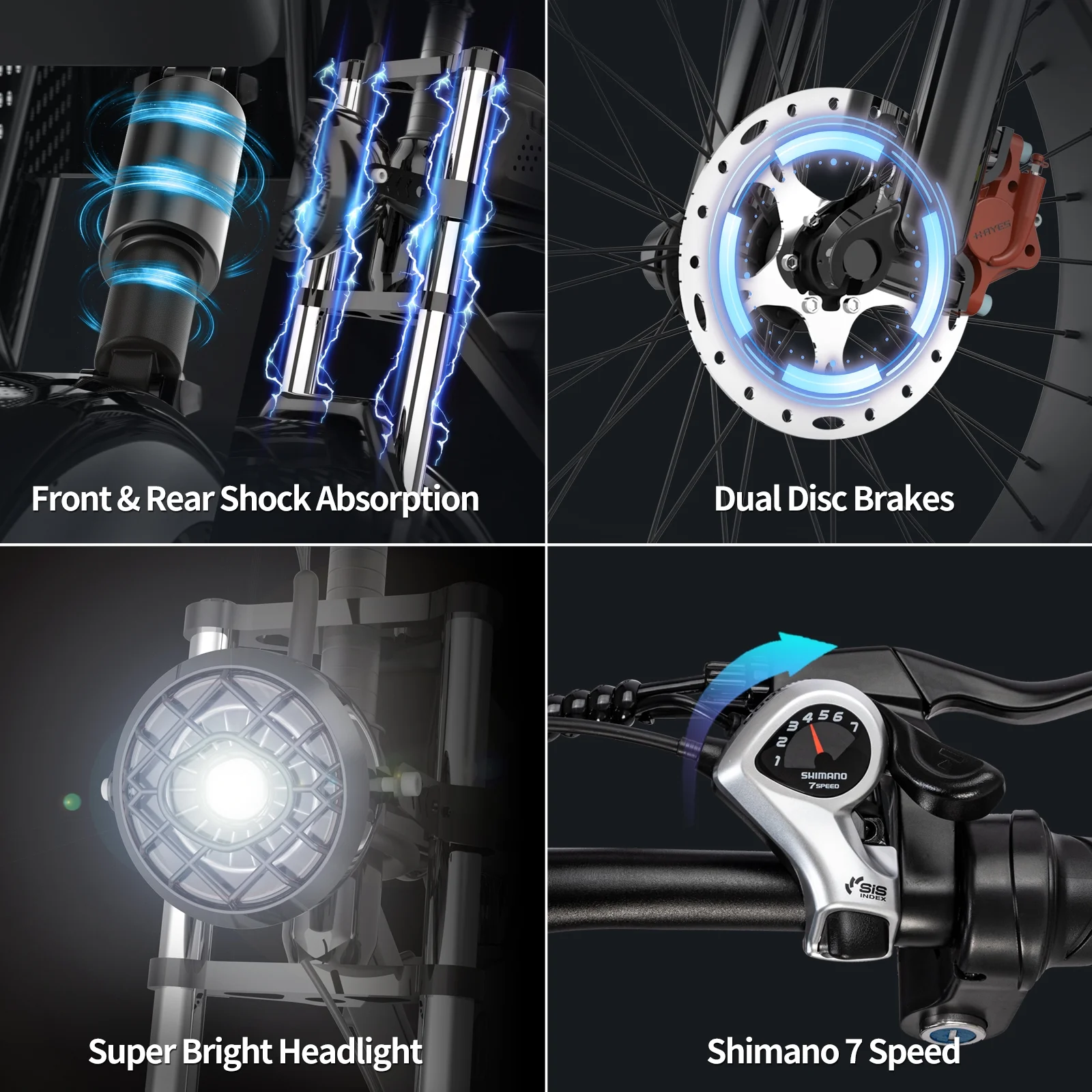 YVY 1500W Electric Bike for Adults,33MPH 20'' Fat Tire Electric Motorcycle,48V 20AH Removable Battery, 30-60 Miles Mountain Bike UL2849