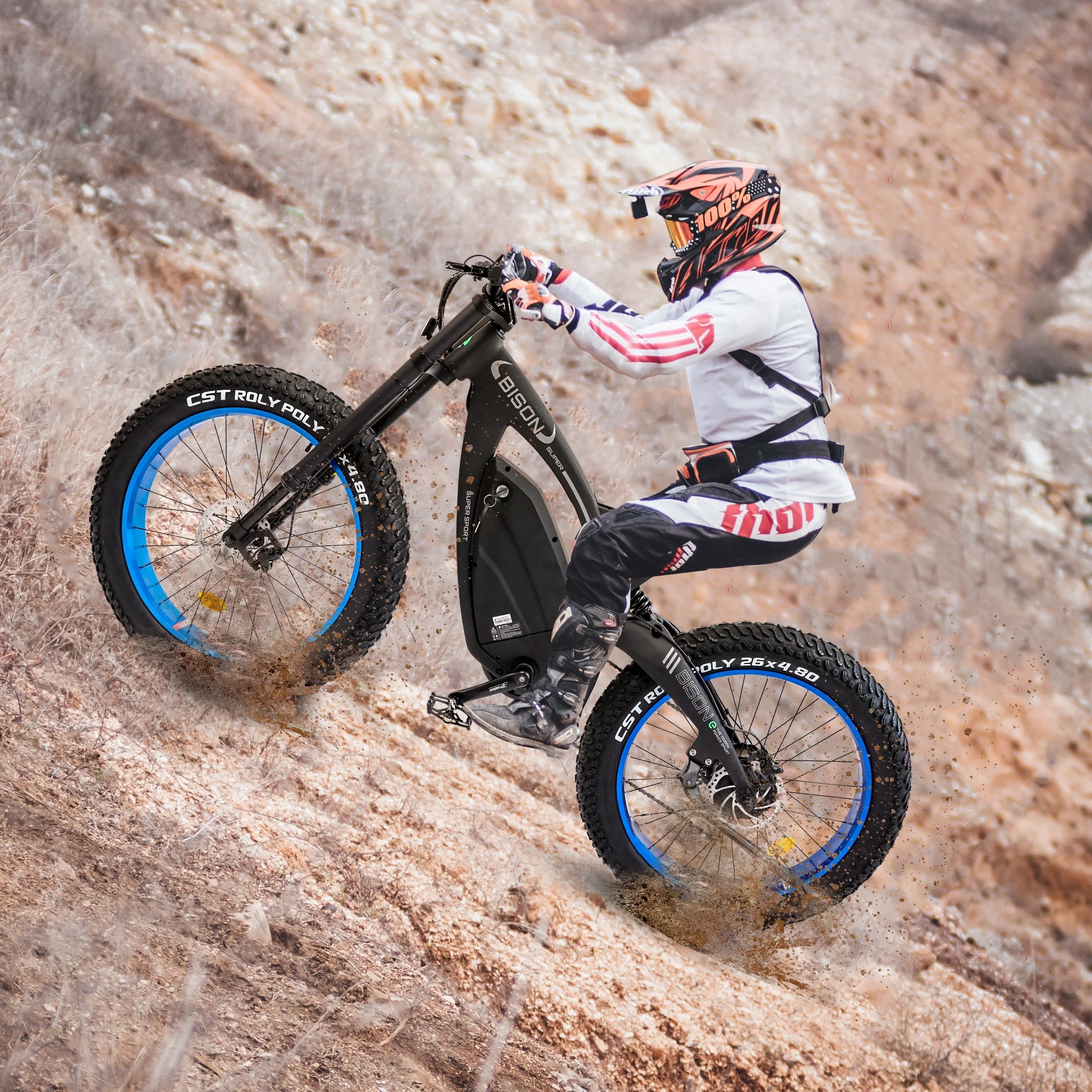 Ecotric Electric MTB Bike 18 Ah 48 V 750 W Battery 26 In. 4.8 In. Fat Tire Full Suspension Fork Aluminum Frame Men's Mountain Bike Beach E-Bike Snow Bicycle for Adults A-E516646