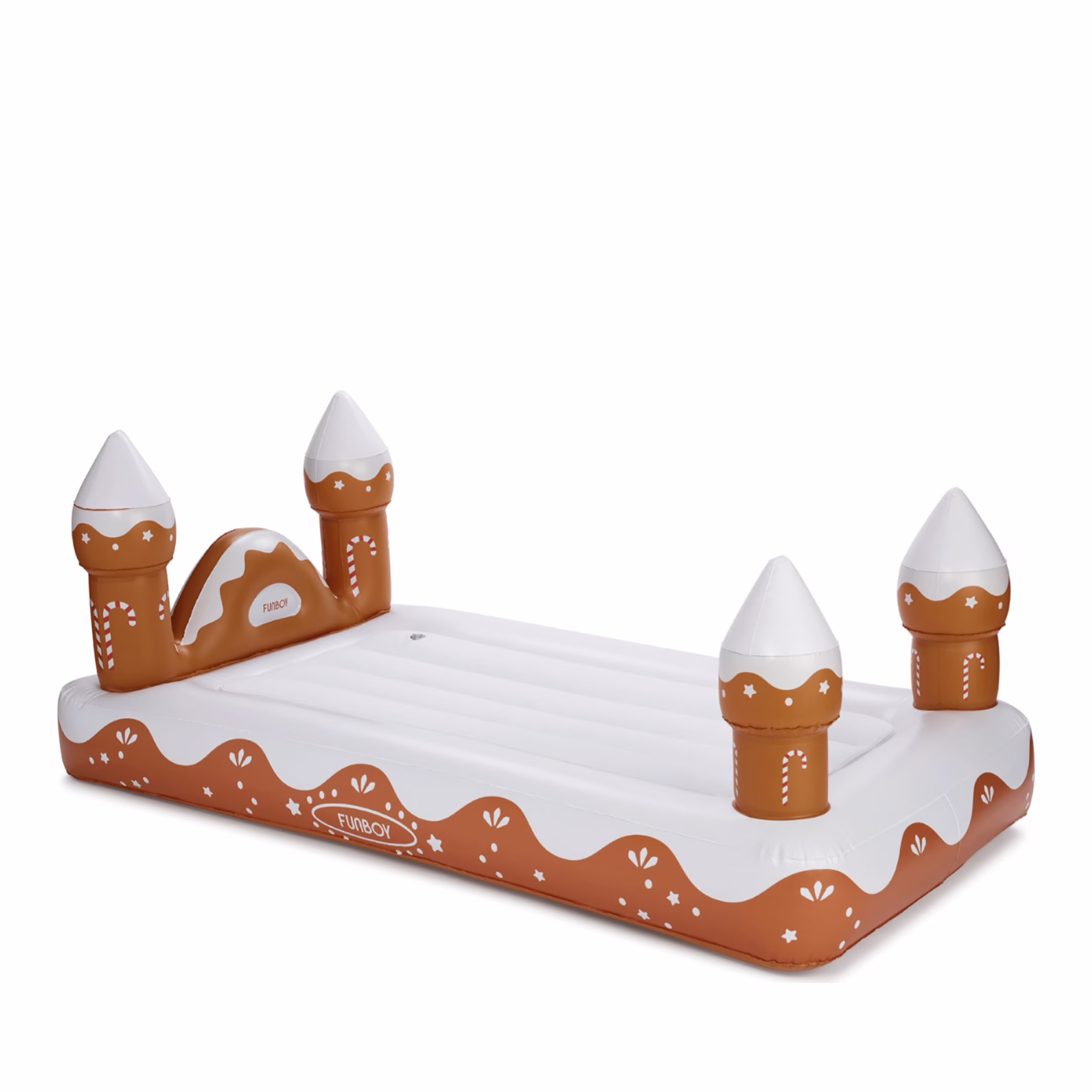 Gingerbread House Holiday Sleepover Travel Bed & Air Mattress. Perfect for Sleepovers. Includes Carrying Storage Bag, Twin