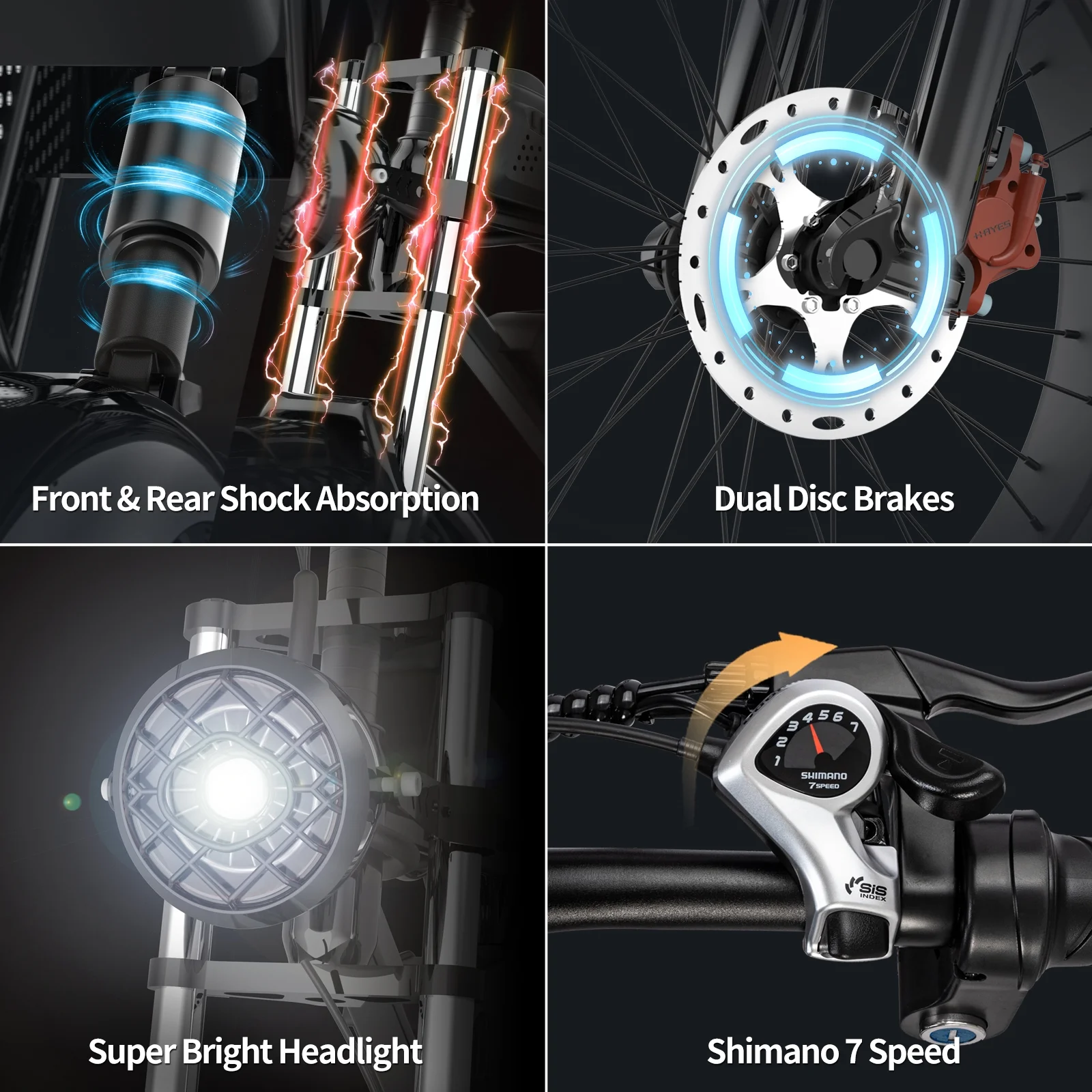 Ridstar 1500W Electric Bike for Adults,33MPH 48V 20Ah Electric Bicycle ,20