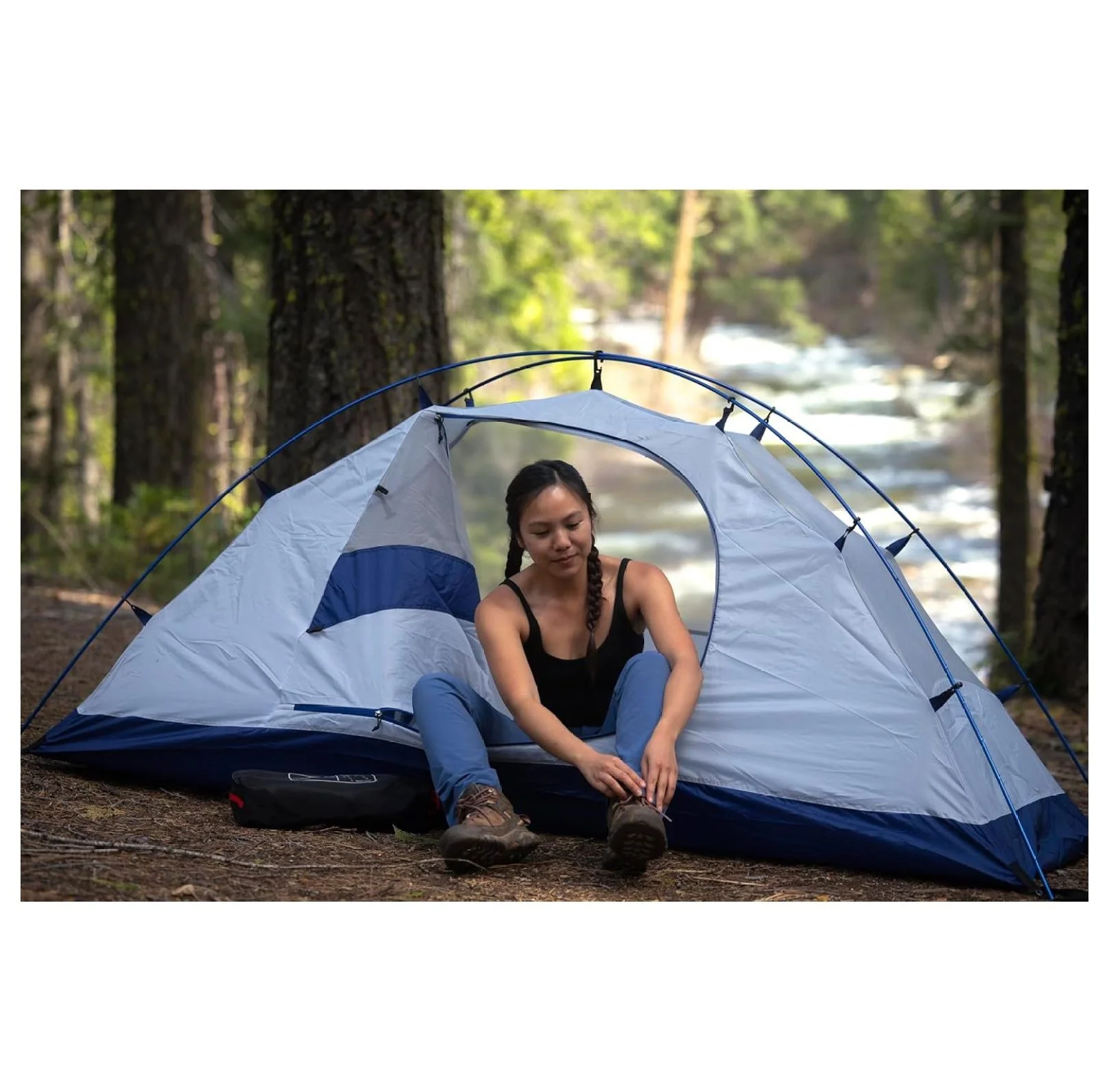 Lynx 1-Person Lightweight Backpacking Tent Dark Teal/Gray
